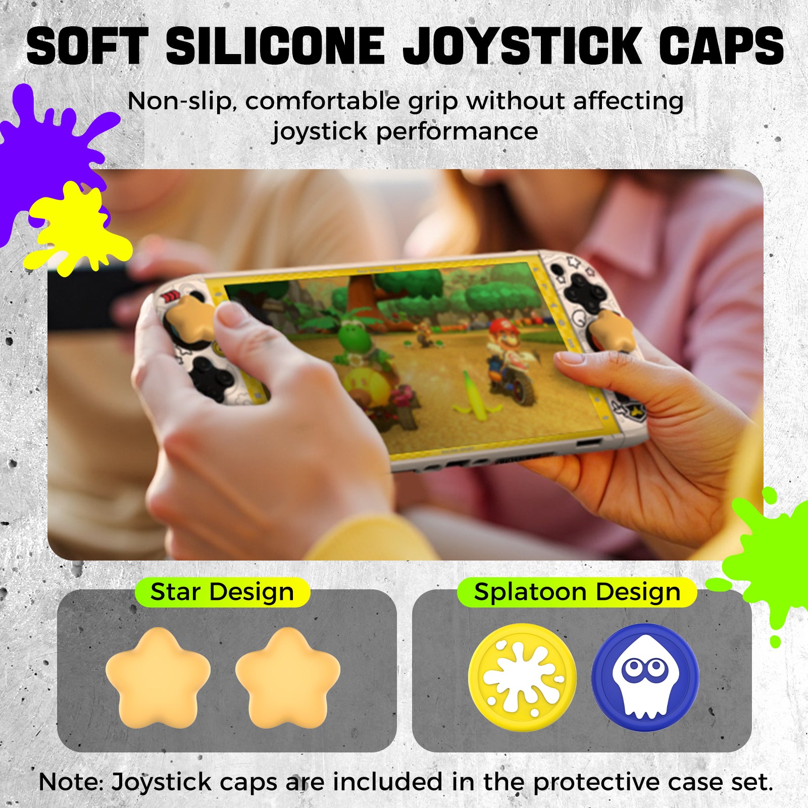 IINE Mario & Splatoon Game Theme PC Protective Case Set for Switch 2