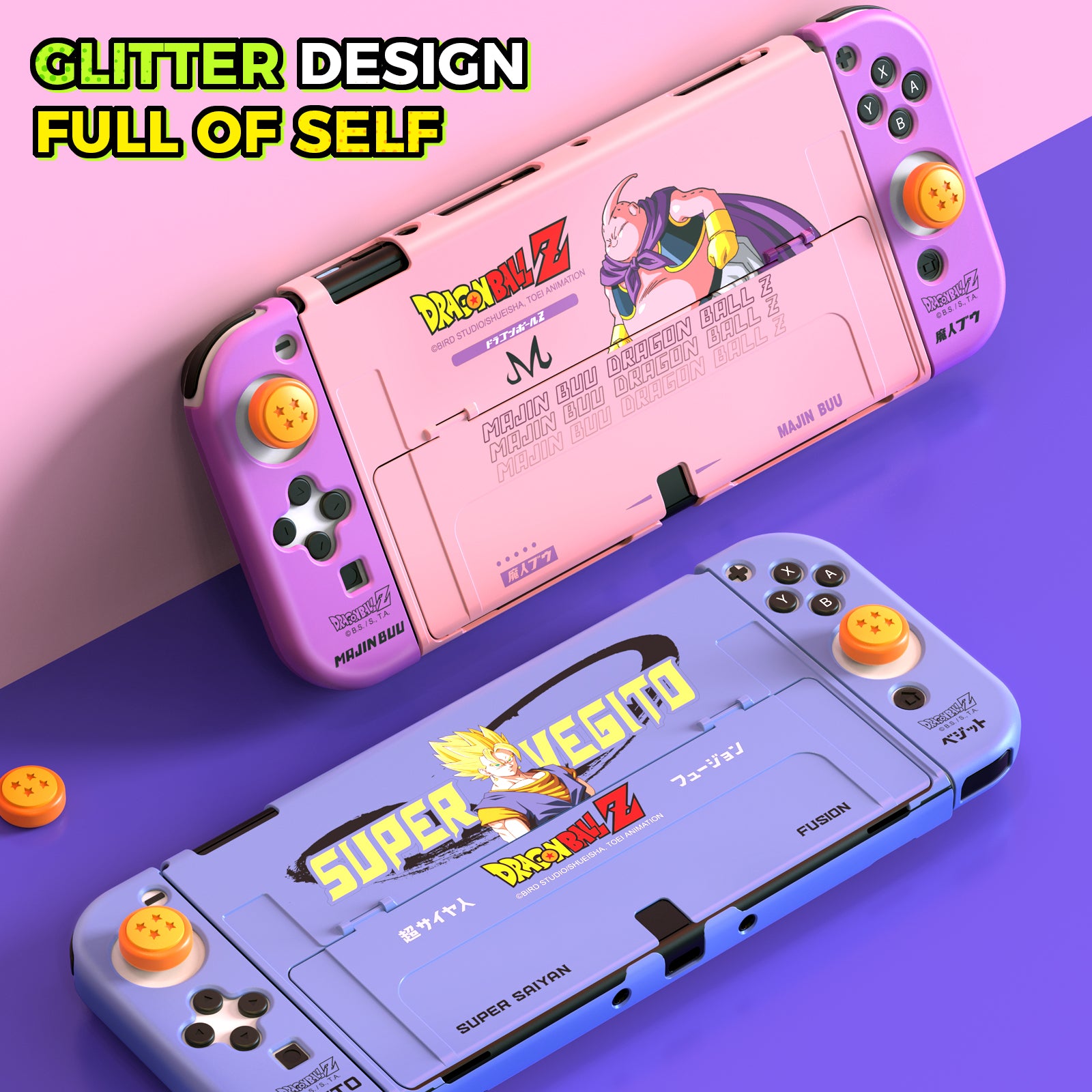 IINE DragonBall Vegito & Majin Protective Case Cover OLED Console for Nintendo Switch OLED