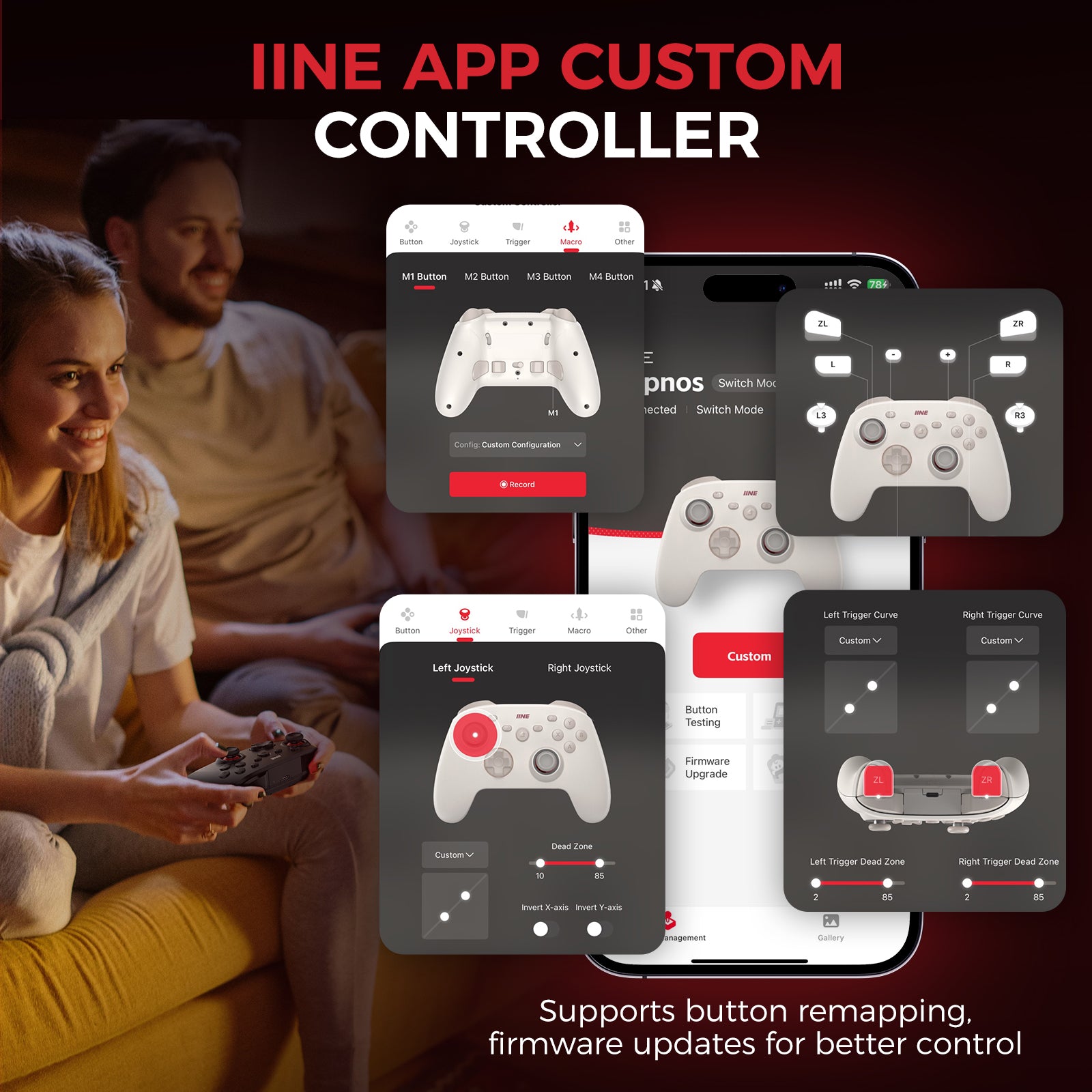 IINE Hypnos WIireless PC Controller with Hall Joystick&Trigger