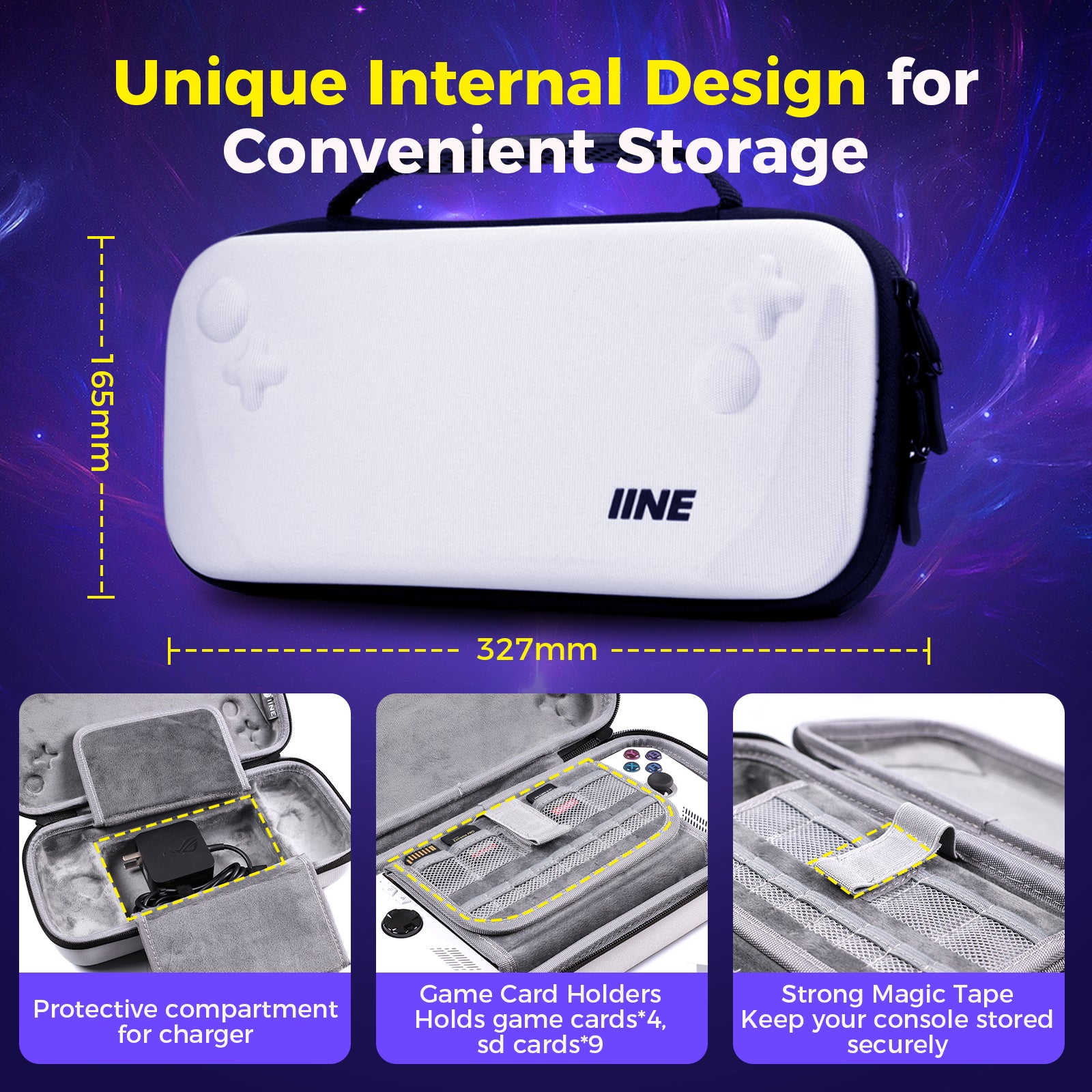 IINE ROG Ally Storage Bag Compitable with ROG Ally Gaming Handheld and accessories