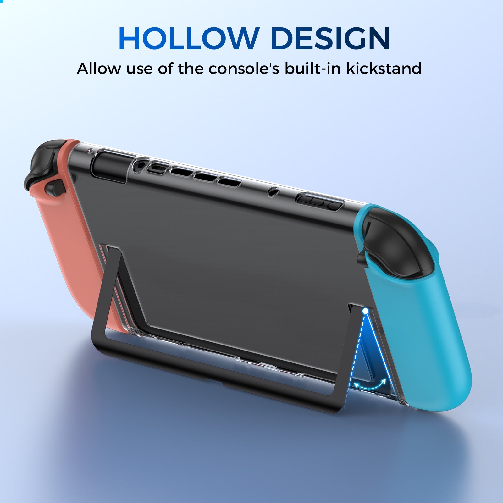 IINE Silicone+PC Protective Case Cover with Joystick caps for Switch 2