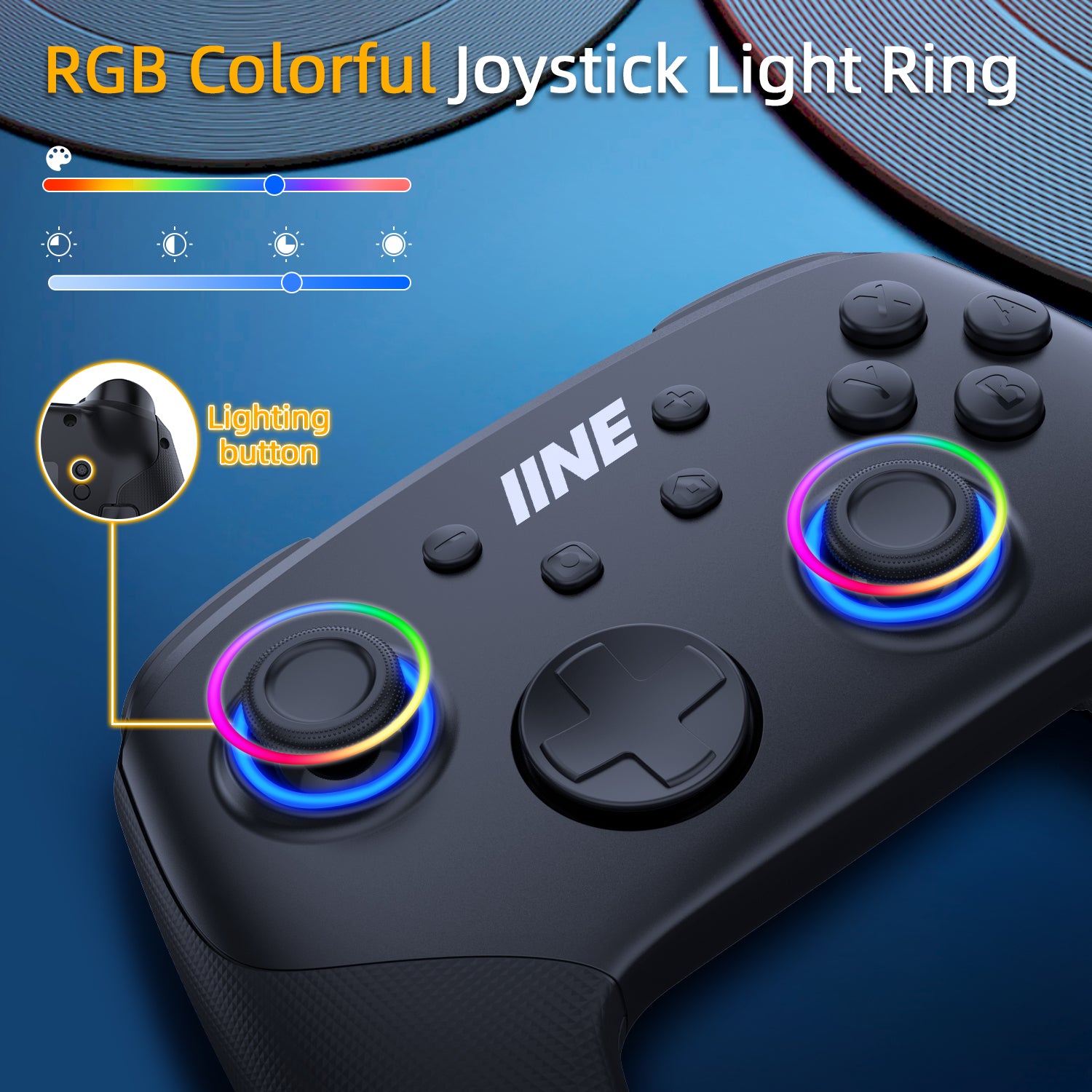 IINE Falcon Black Wireless Controller Compatible With Nintendo Switch/OLED/Lite