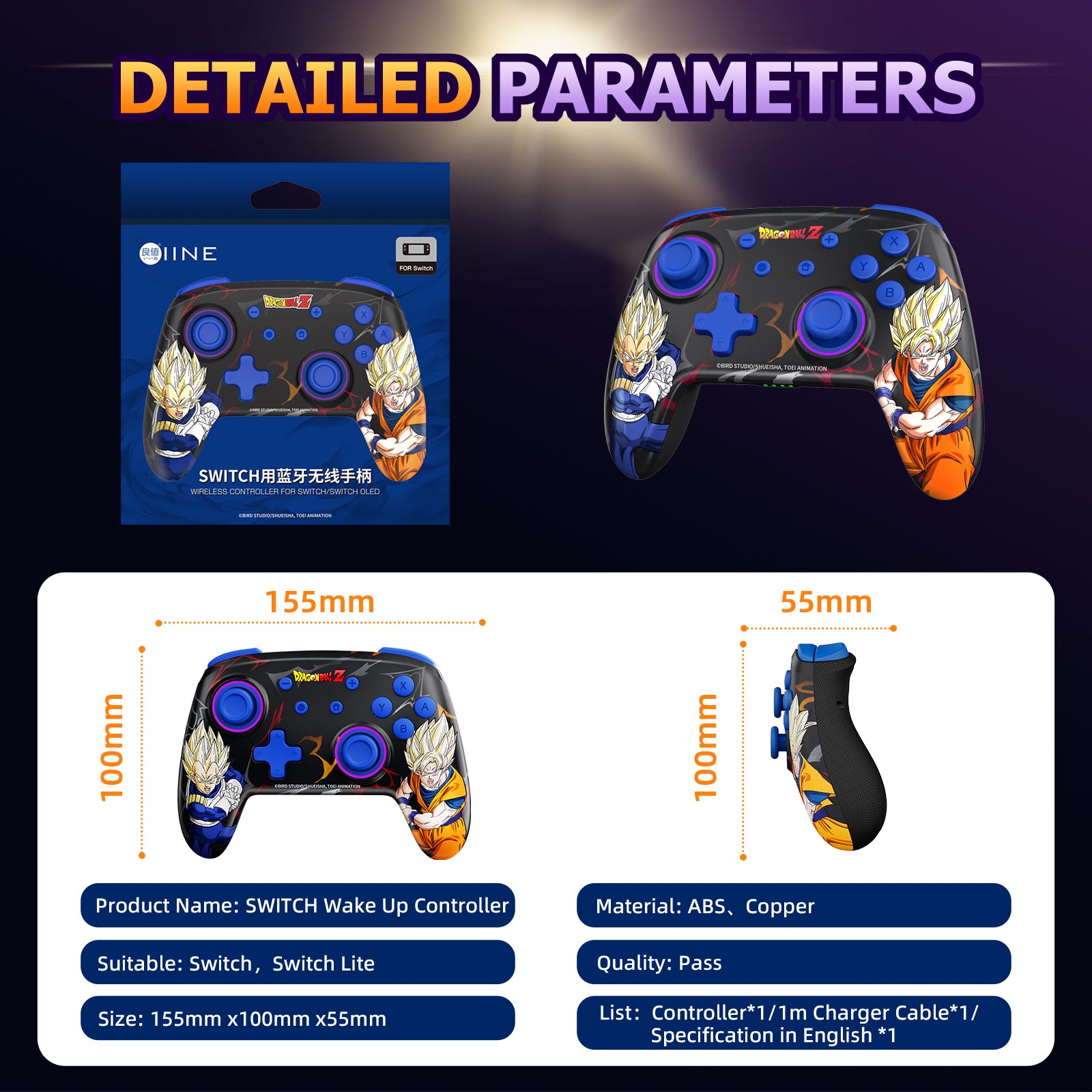 IINE DragonBall Z Vegeta Wireless Controller