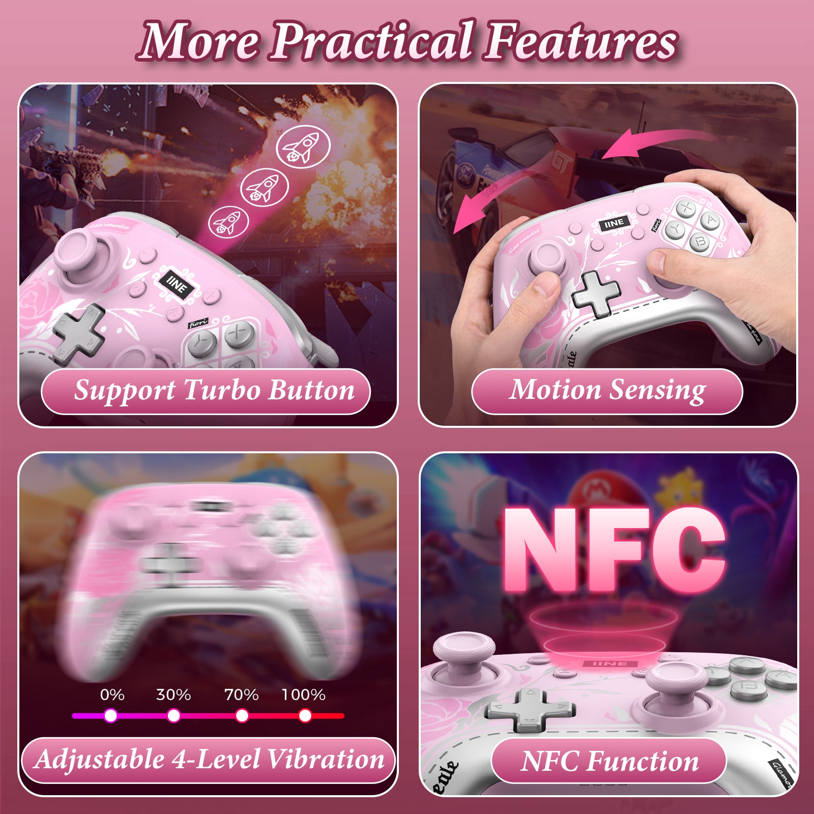 IINE Aphrodite's Bloom Wireless Controller with Charging Dock