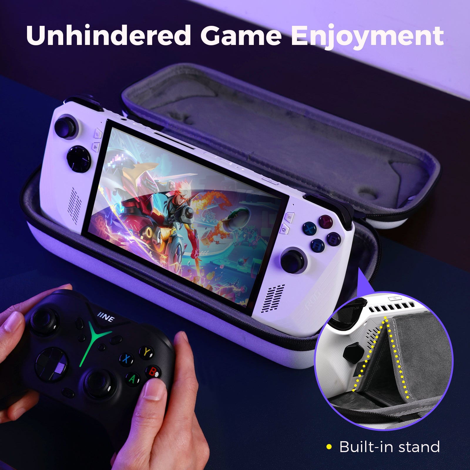 IINE ROG Ally Storage Bag Compitable with ROG Ally Gaming Handheld and accessories