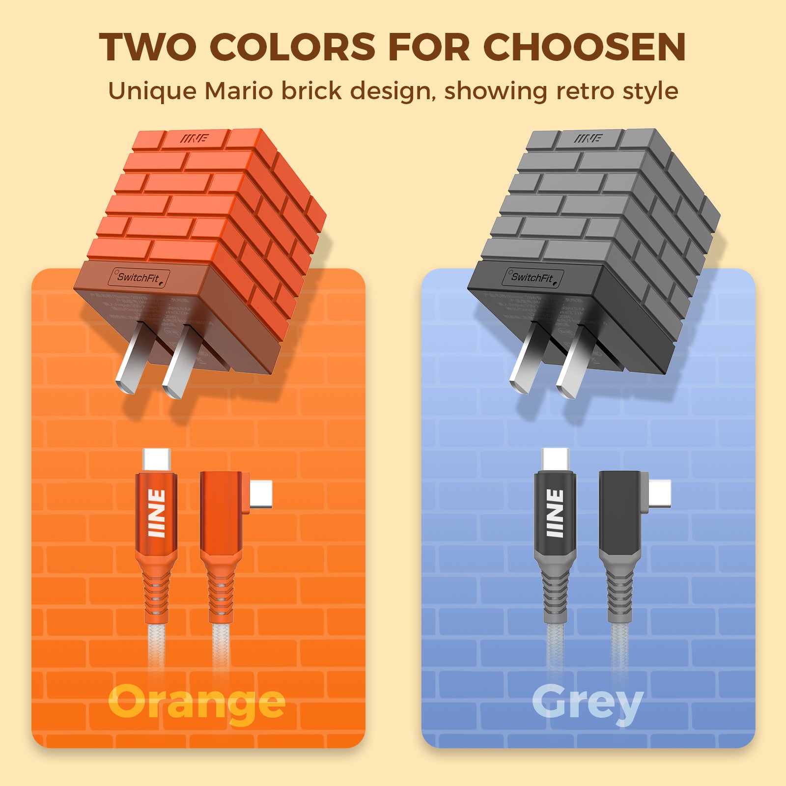 IINE 2-in-1 Mini 20W Charging & Video Converter for Switch 4K30HZ 1080P60HZ