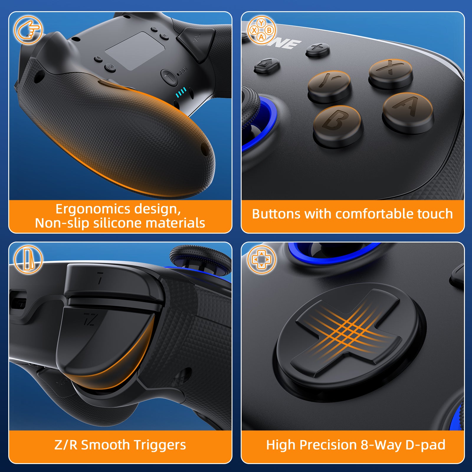 IINE Falcon Black Wireless Controller Compatible With Nintendo Switch/OLED/Lite