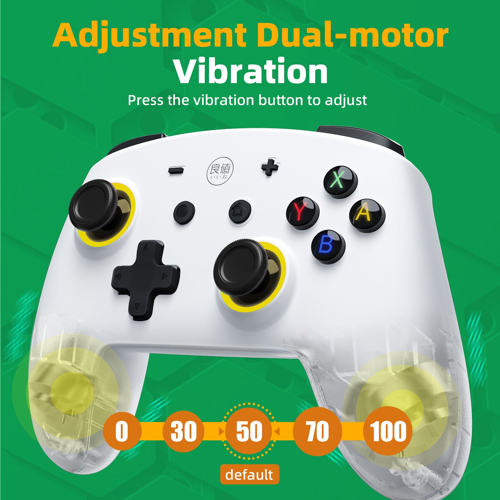 IINE Wireless Controller White Macro Programming Pro Controller Compatible Nintendo Switch/OLED PC Steam Steamdeck