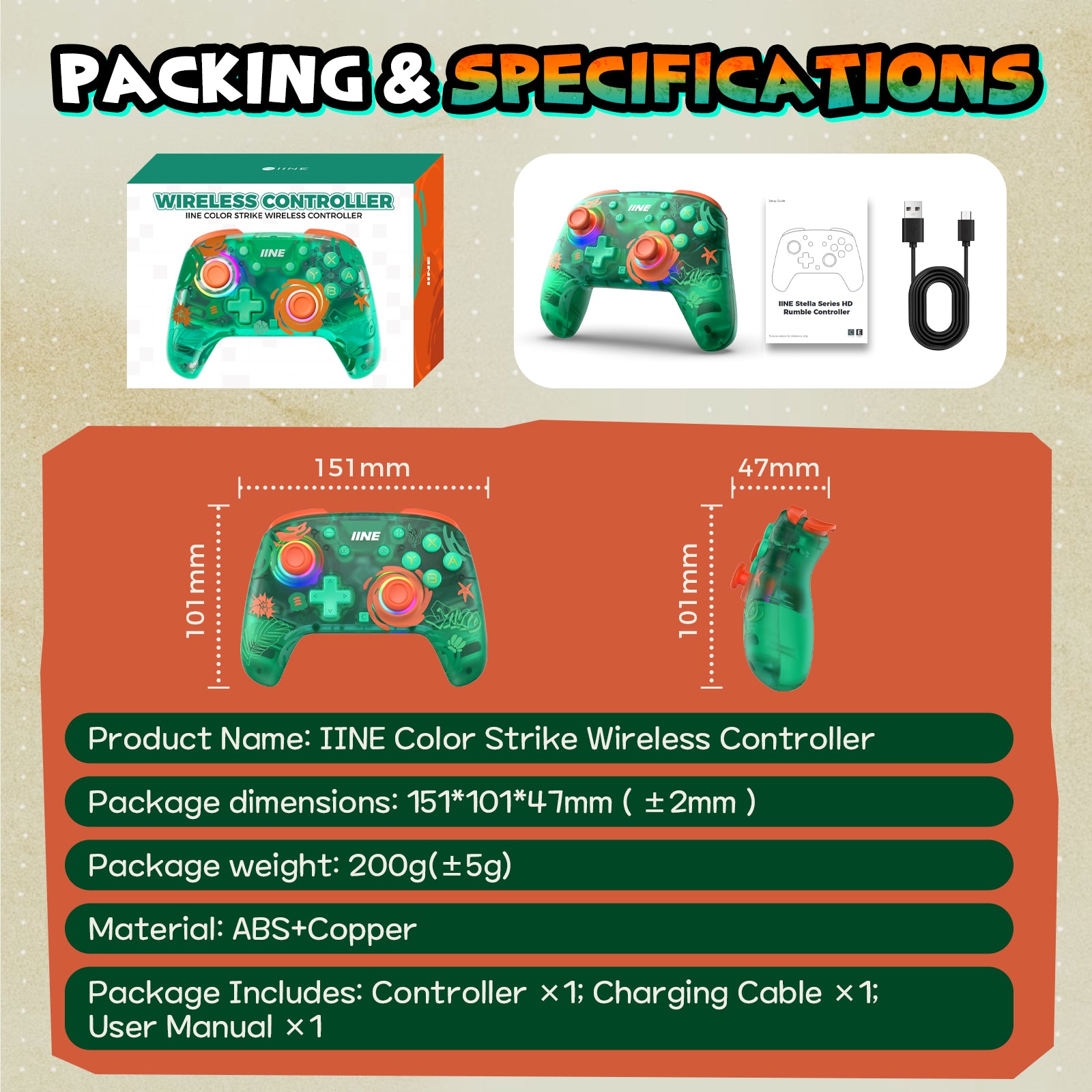 IINE Stella Series Wireless Controller for Switch 2