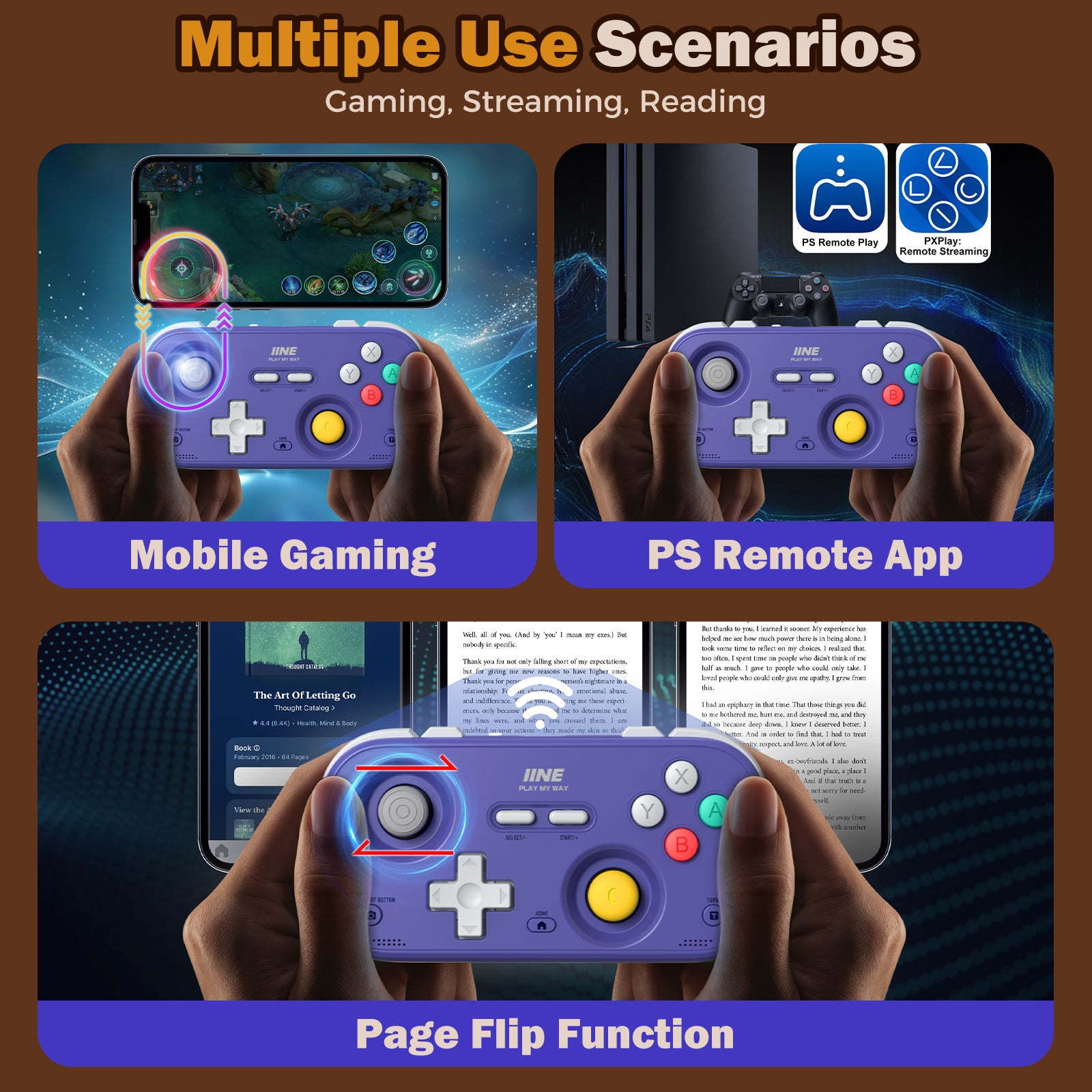IINE Retro Pocket Chronos Game Controller – Nintendo Layout / Xbox Layout
