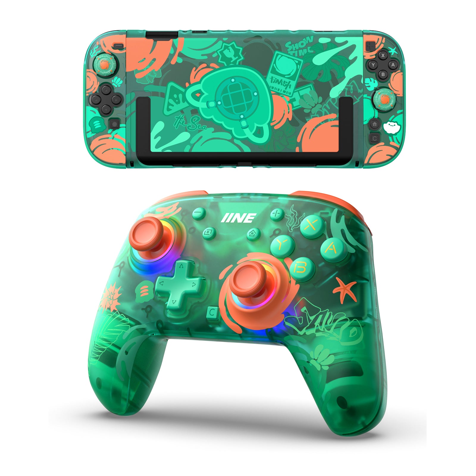 IINE Color Strike Protective Case for Switch 2 Atomic Green