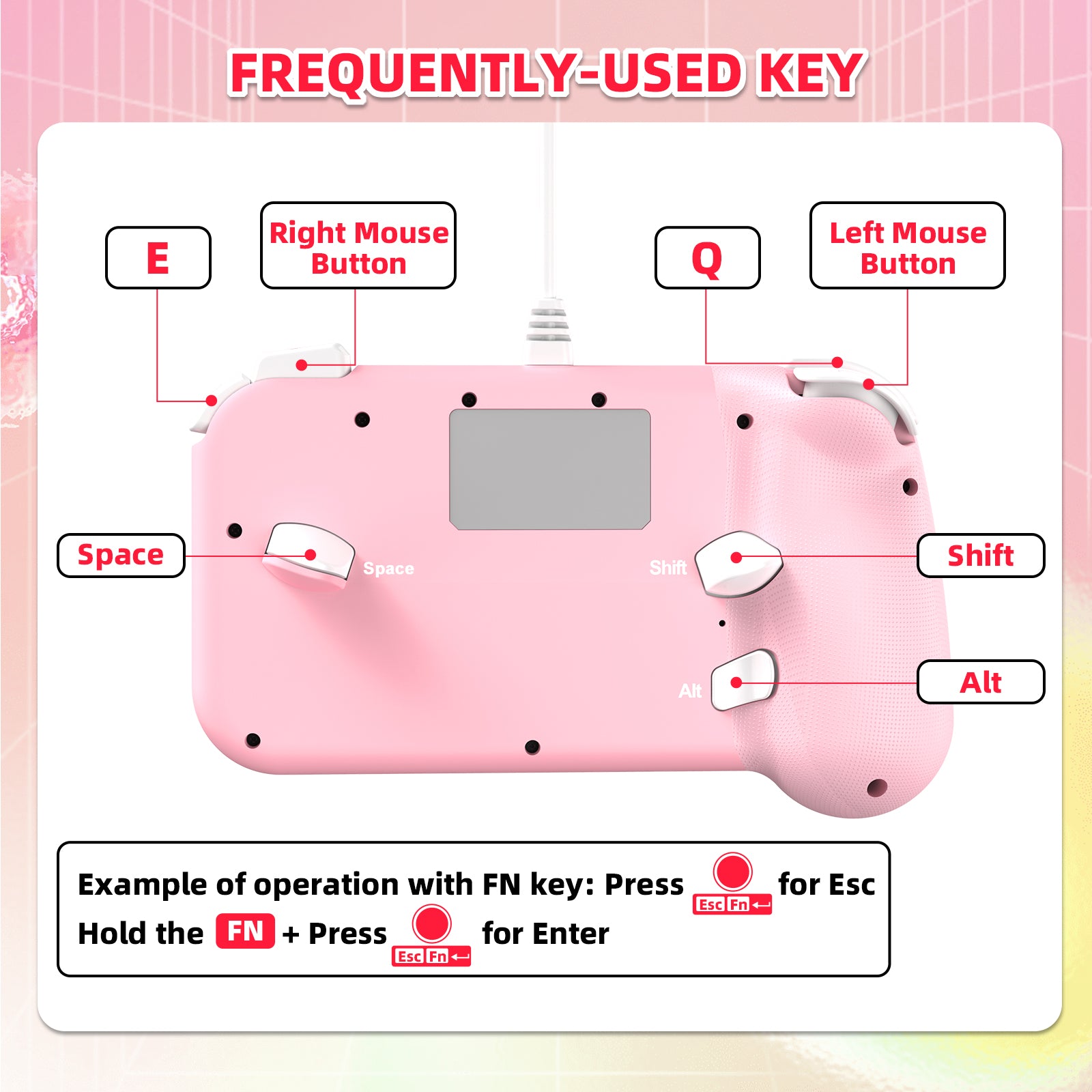 IINE Mouse-Pad Pro Controller As Keyboard and Mouse Combo Set