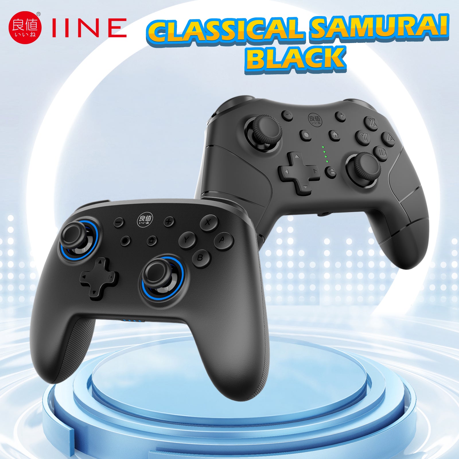 IINE Nintendo Switch Samurai Black Controller