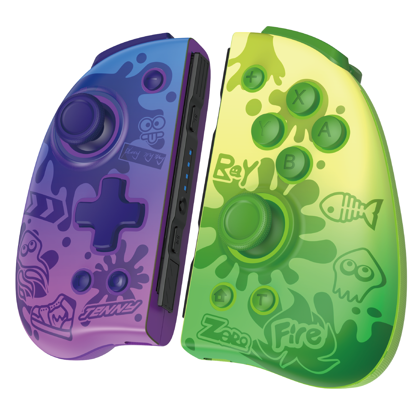 IINE Splatoon Purple-Yellow Games Accessories for Nintendo Switch