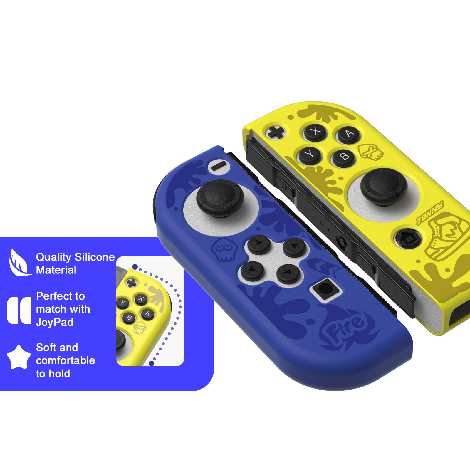 IINE Splatoon Purple-Yellow Games Accessories for Nintendo Switch
