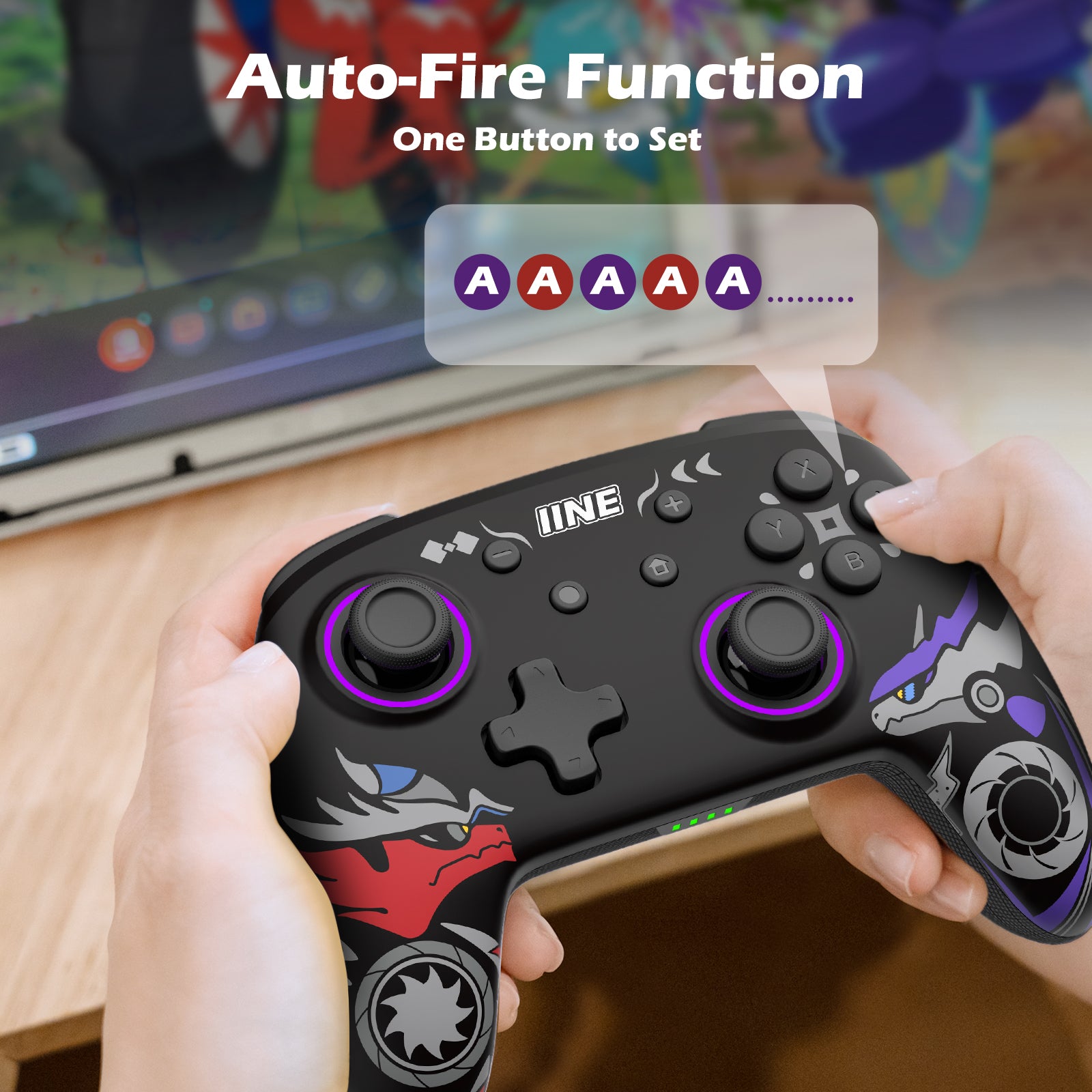 IINE Nintendo Switch Pokemon Scarlet & Violet Wireless Controller