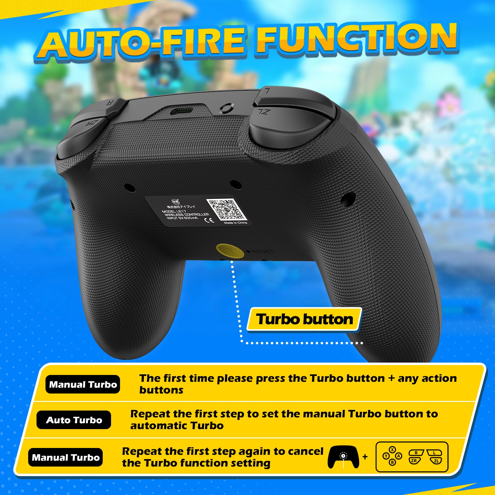 IINE Nintendo Switch Samurai Black Controller