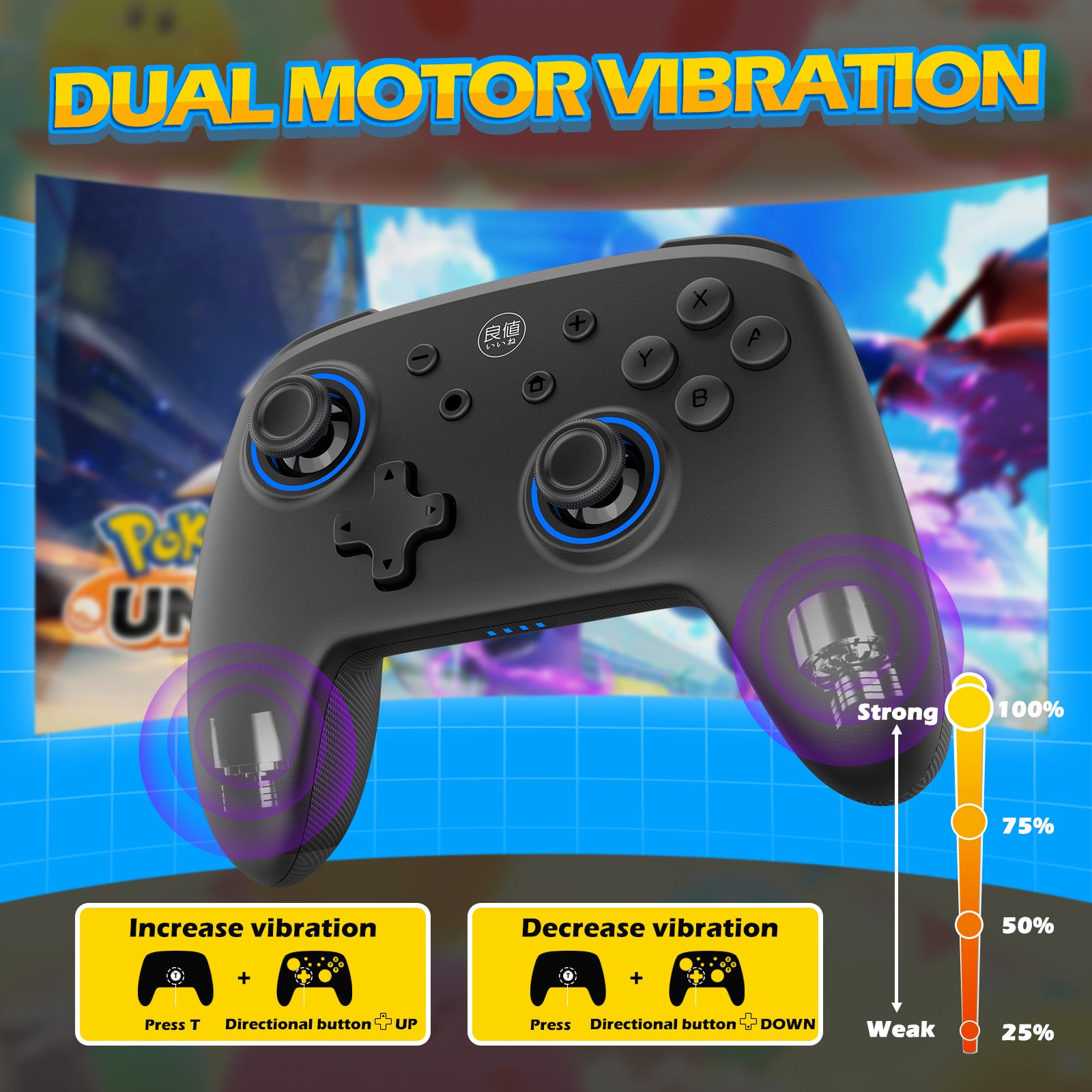 IINE Nintendo Switch Samurai Black Controller