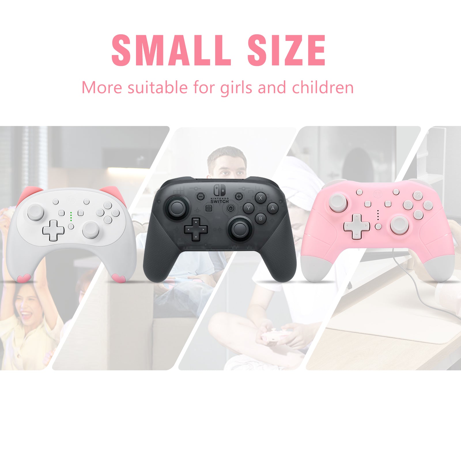 IINE Nintendo Switch Pink Kitten Wireless Controller