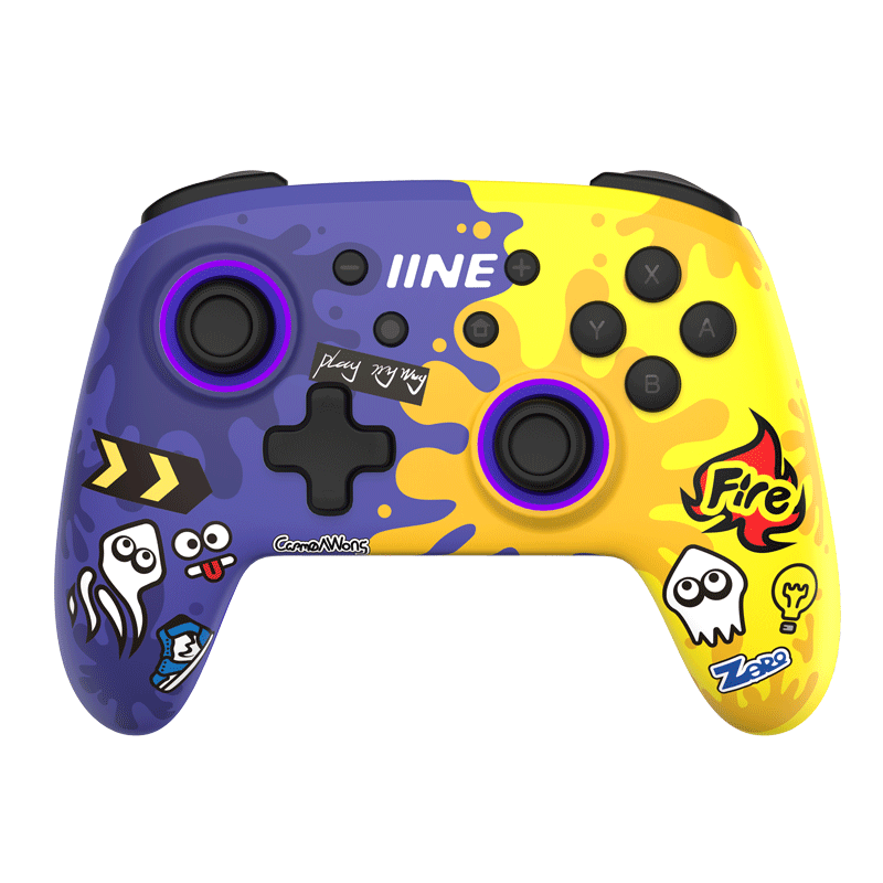IINE Splatoon Purple-Yellow Games Accessories for Nintendo Switch