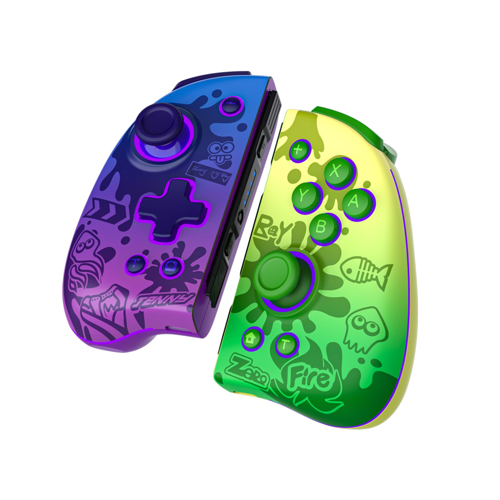 IINE Splatoon Purple-Yellow Games Accessories for Nintendo Switch