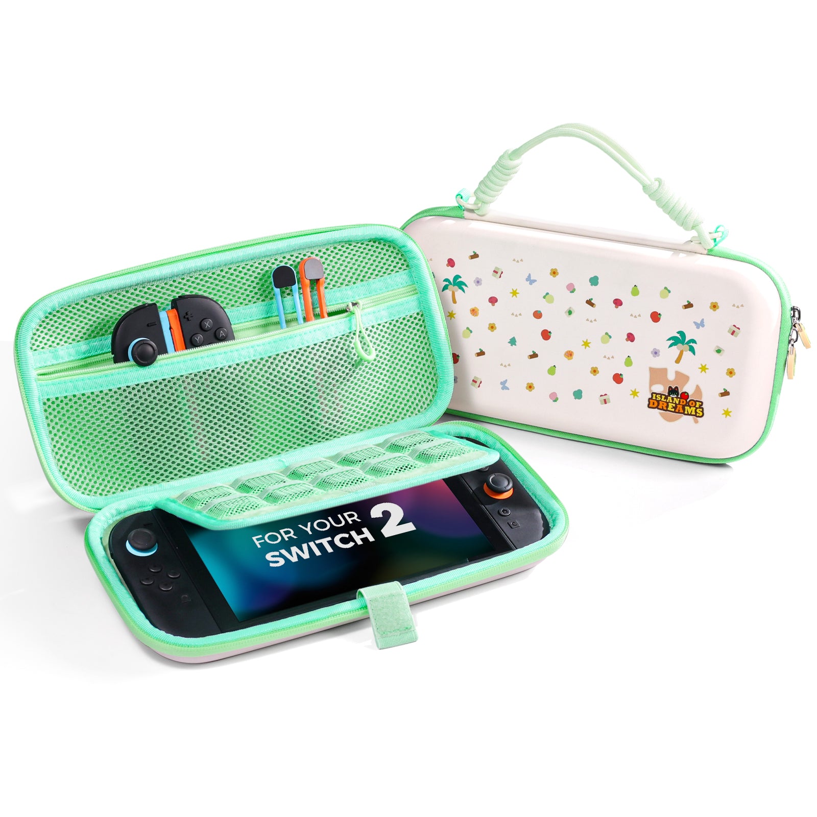 Island Dream Themed Accessories Series for Switch2/Switch1 – Cozy Protective Case, Carrying Case, Controller