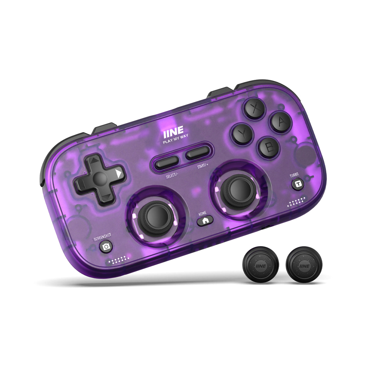 IINE Palm-Sized Kairos Axis Controller-Transparent Green / Transparent Purple