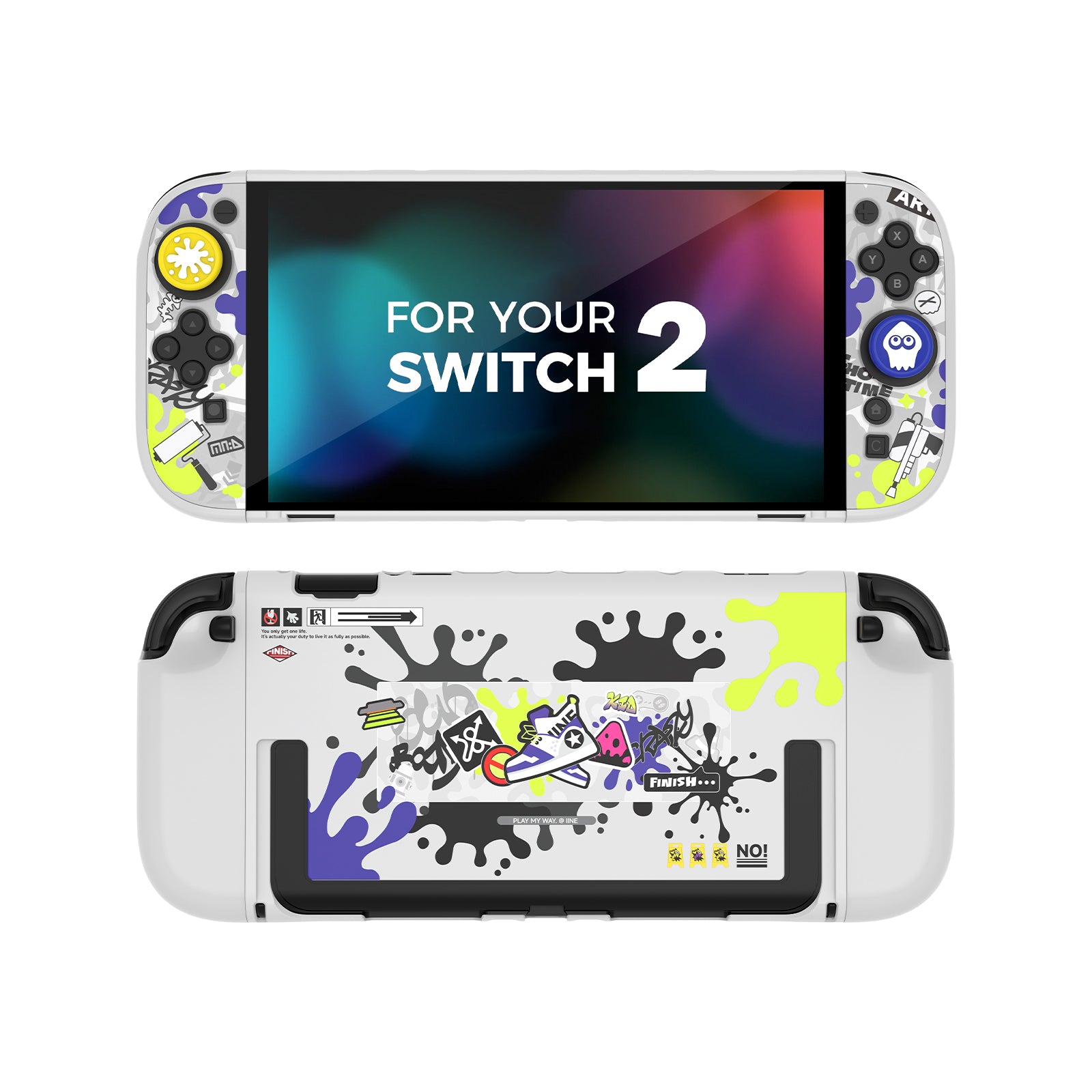 IINE Mario & Splatoon Game Theme PC Protective Case Set for Switch 2