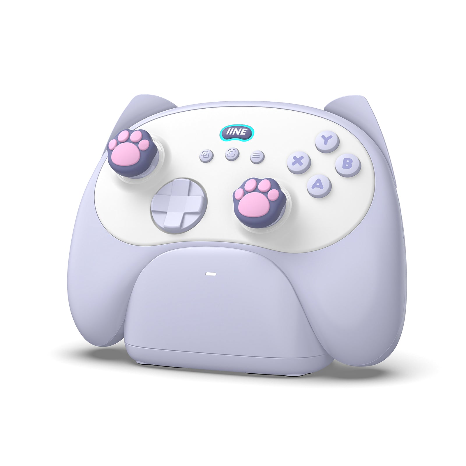 IINE Meow Kitten Controller with Charging Dock | High-Density Hall Effect Joystick | IINE App Support