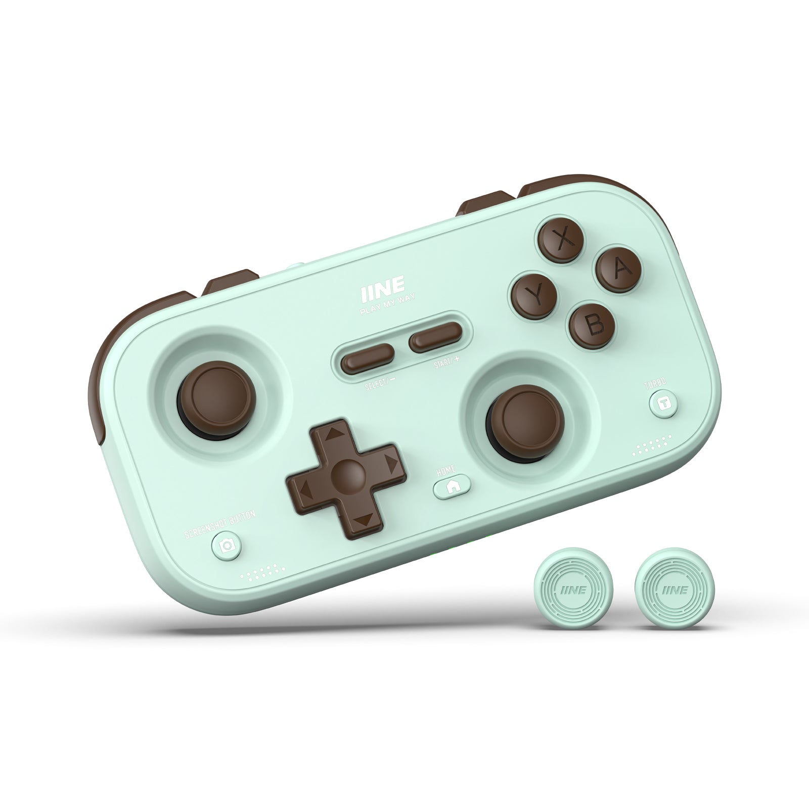 IINE Retro Pocket Controller for Switch 2/ Switch /Hall Effect Joystick Bluetooth Wireless Gamepad Turbo Vibration Portable Controller for PC Phone Steam Deck