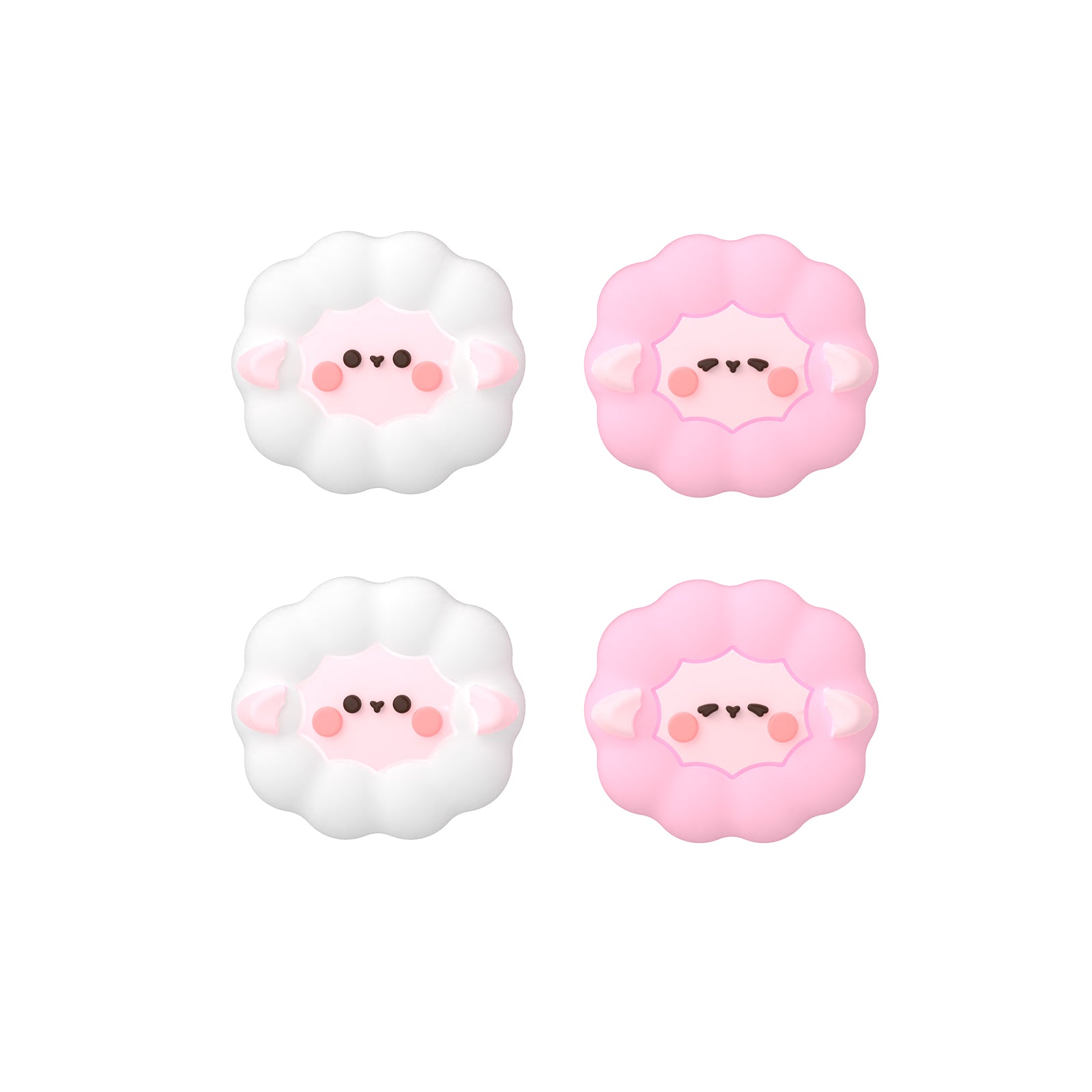 IINE Happy Cloud Smiling Flower & BaaBaa Sheep Silicone Joy-Stick Caps for Switch Joy-Con