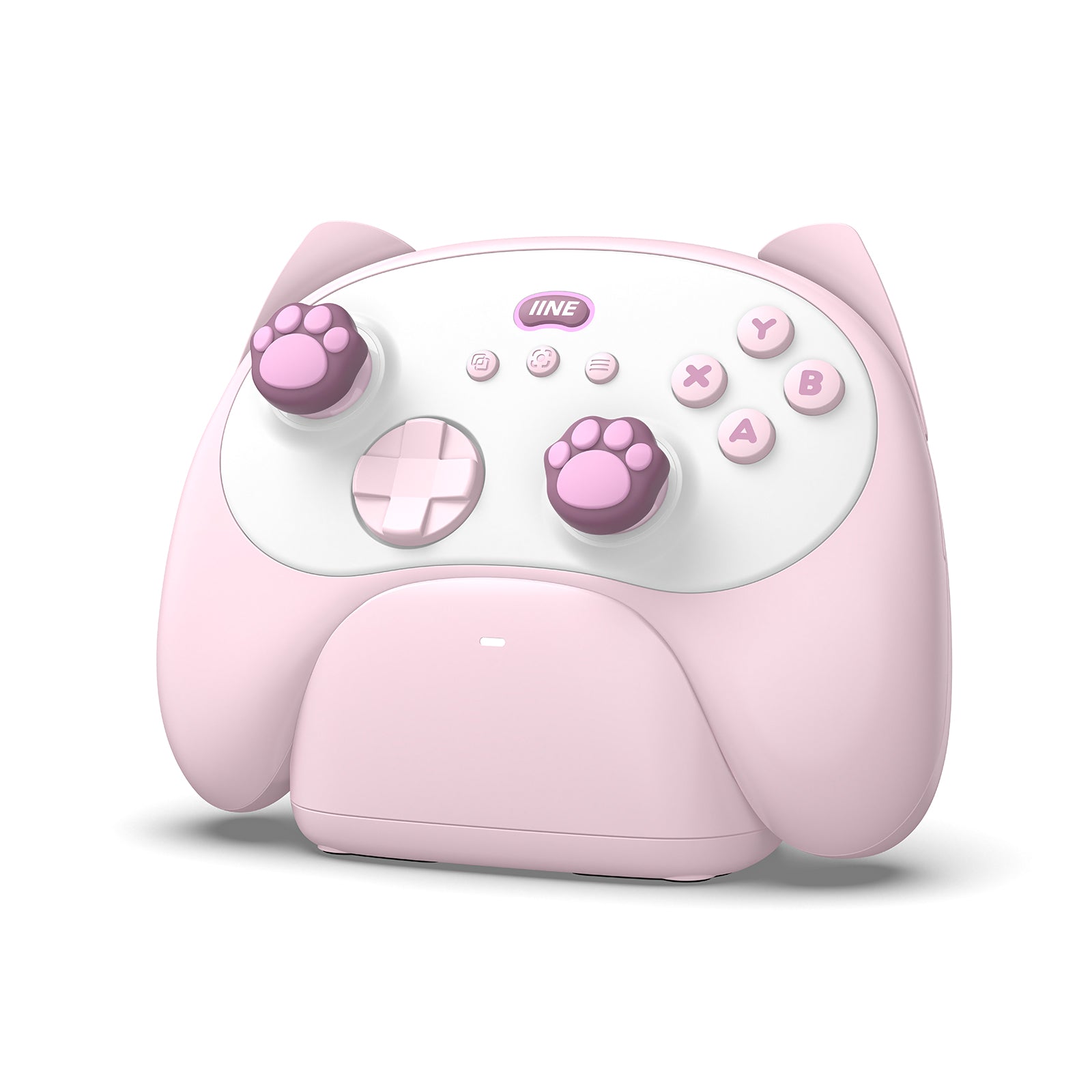 IINE Meow Kitten Controller with Charging Dock | High-Density Hall Effect Joystick | IINE App Support