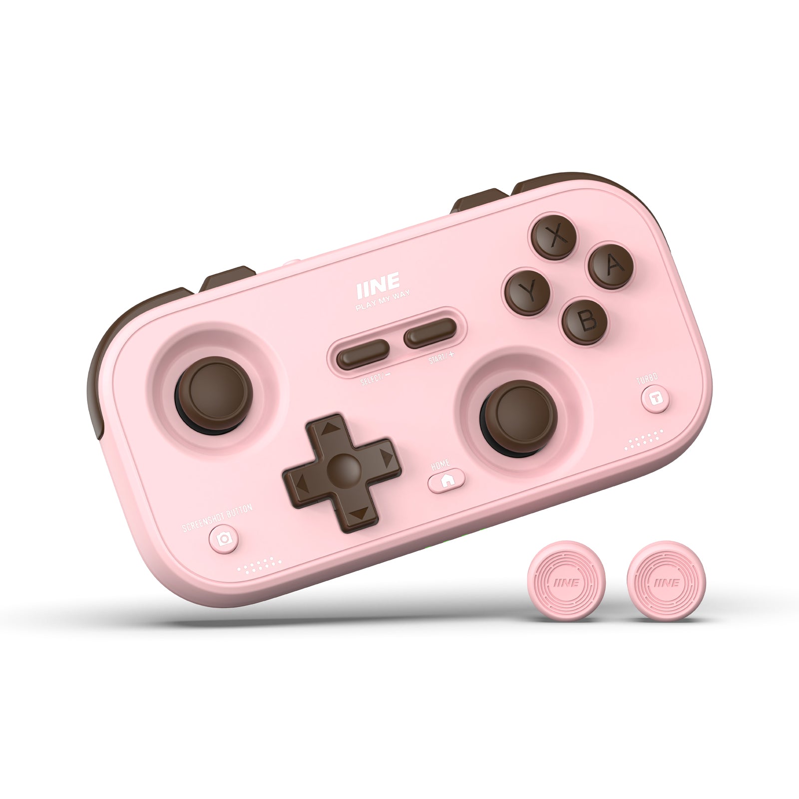 IINE Retro Pocket Controller for Switch 2/ Switch /Hall Effect Joystick Bluetooth Wireless Gamepad Turbo Vibration Portable Controller for PC Phone Steam Deck