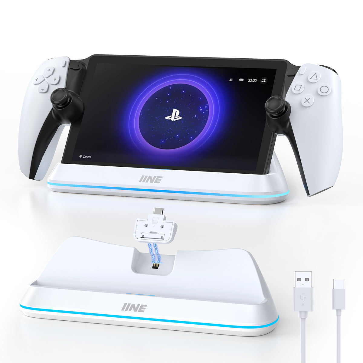 IINE Magnetic Charging Dock for PlayStation Portal – Case-Compatible