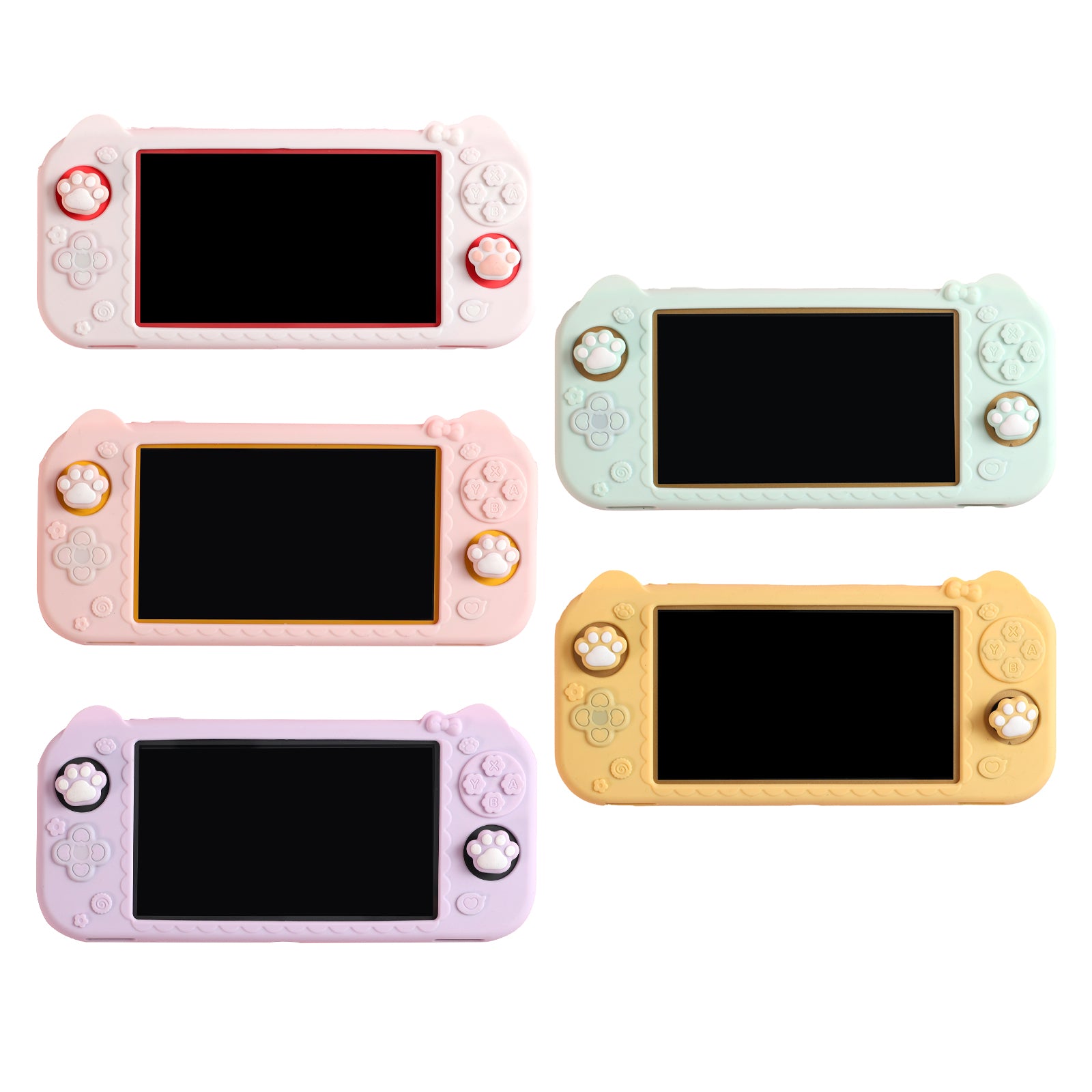 IINE Cute Kitten Full-Cover Silicone Case for Switch Lite