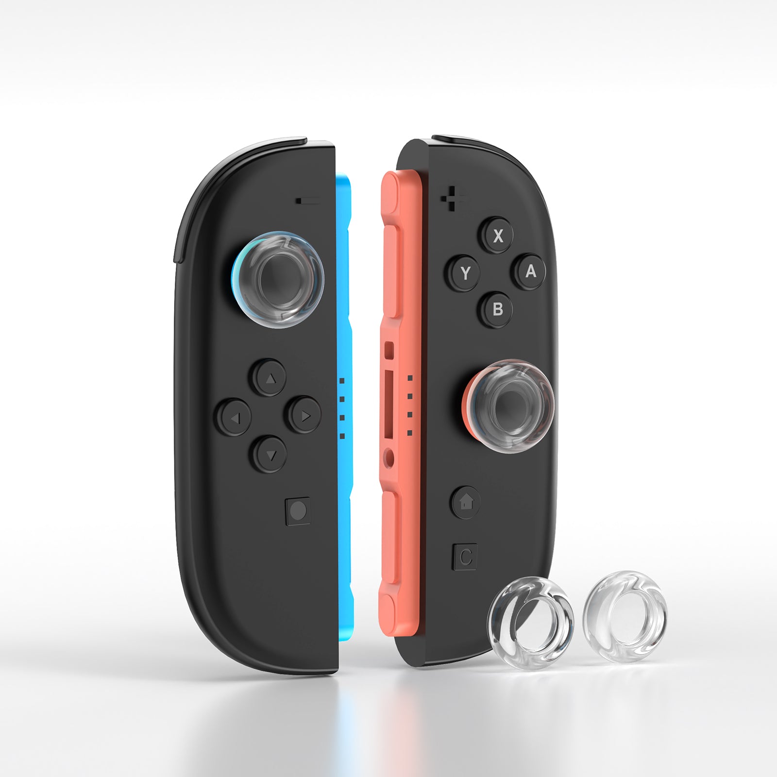 IINE Transparent Thumb Grip Caps for Switch 2