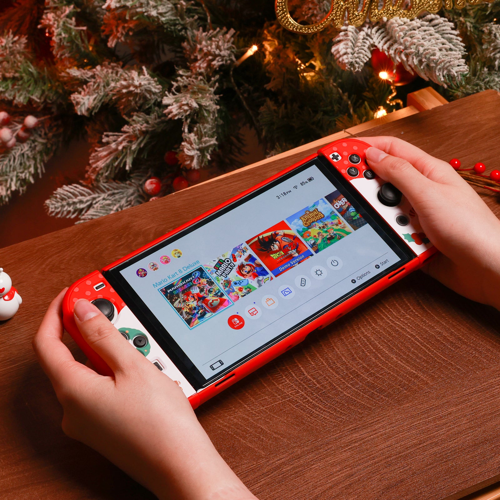 IINE Merry Santa Protective Case for Switch OLED