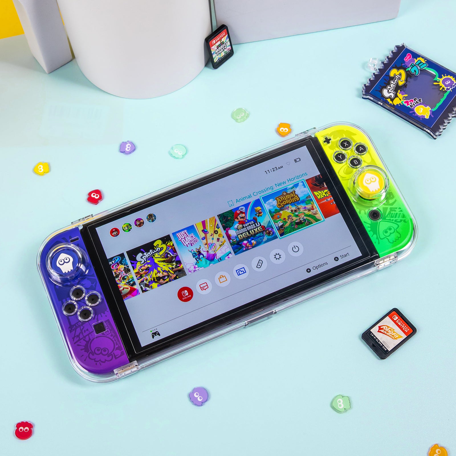 IINE Transparent PC Storage Case for Switch Oled