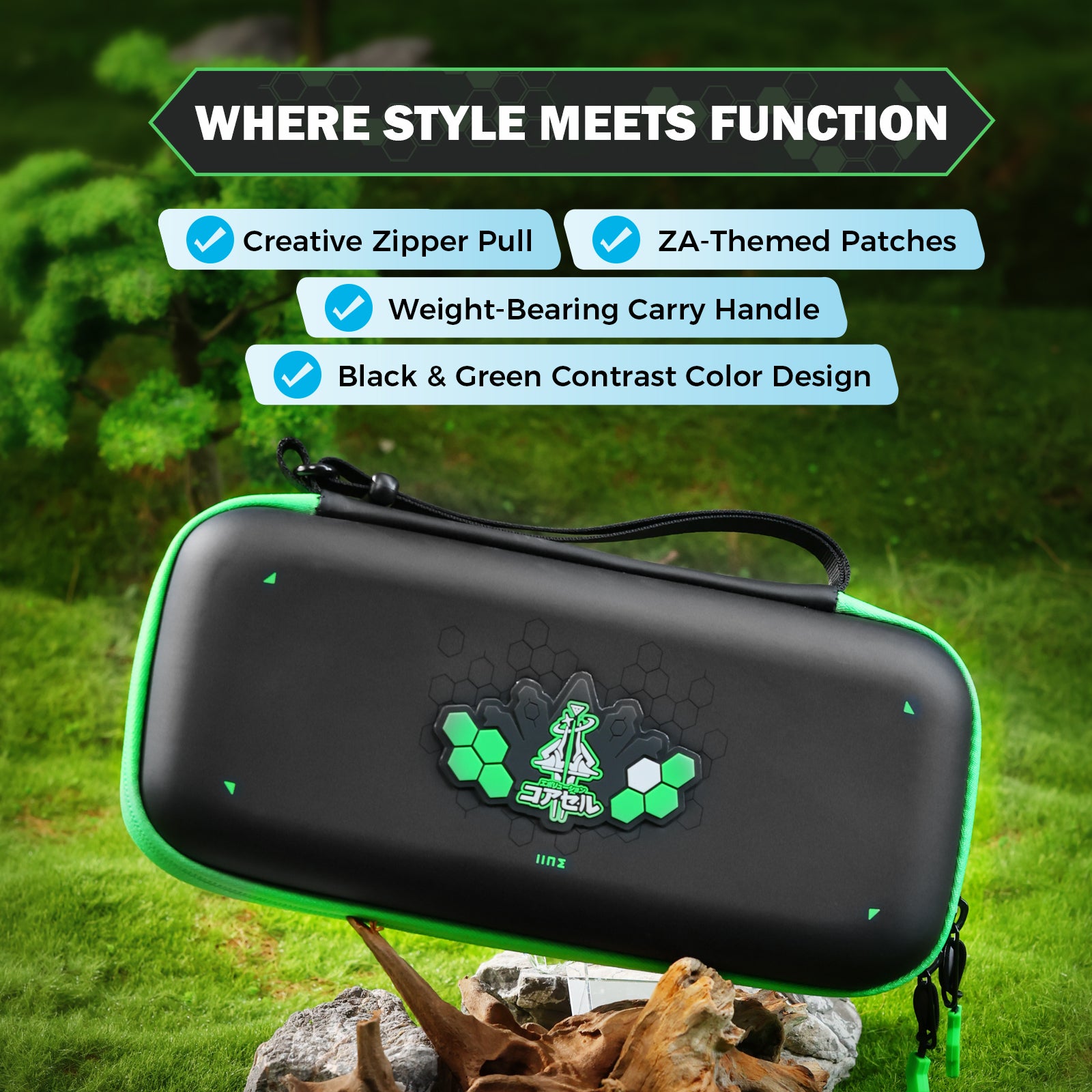 IINE Jormungandr Series for NS OLED/NS / Storage Bag & PC Protection Case & Thumb Grips