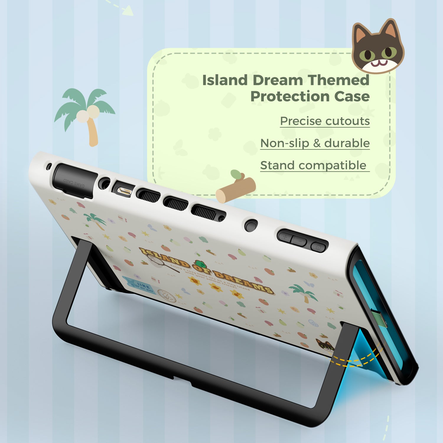 Island Dream Themed Accessories Series for Switch2/Switch1 – Cozy Protective Case, Carrying Case, Controller