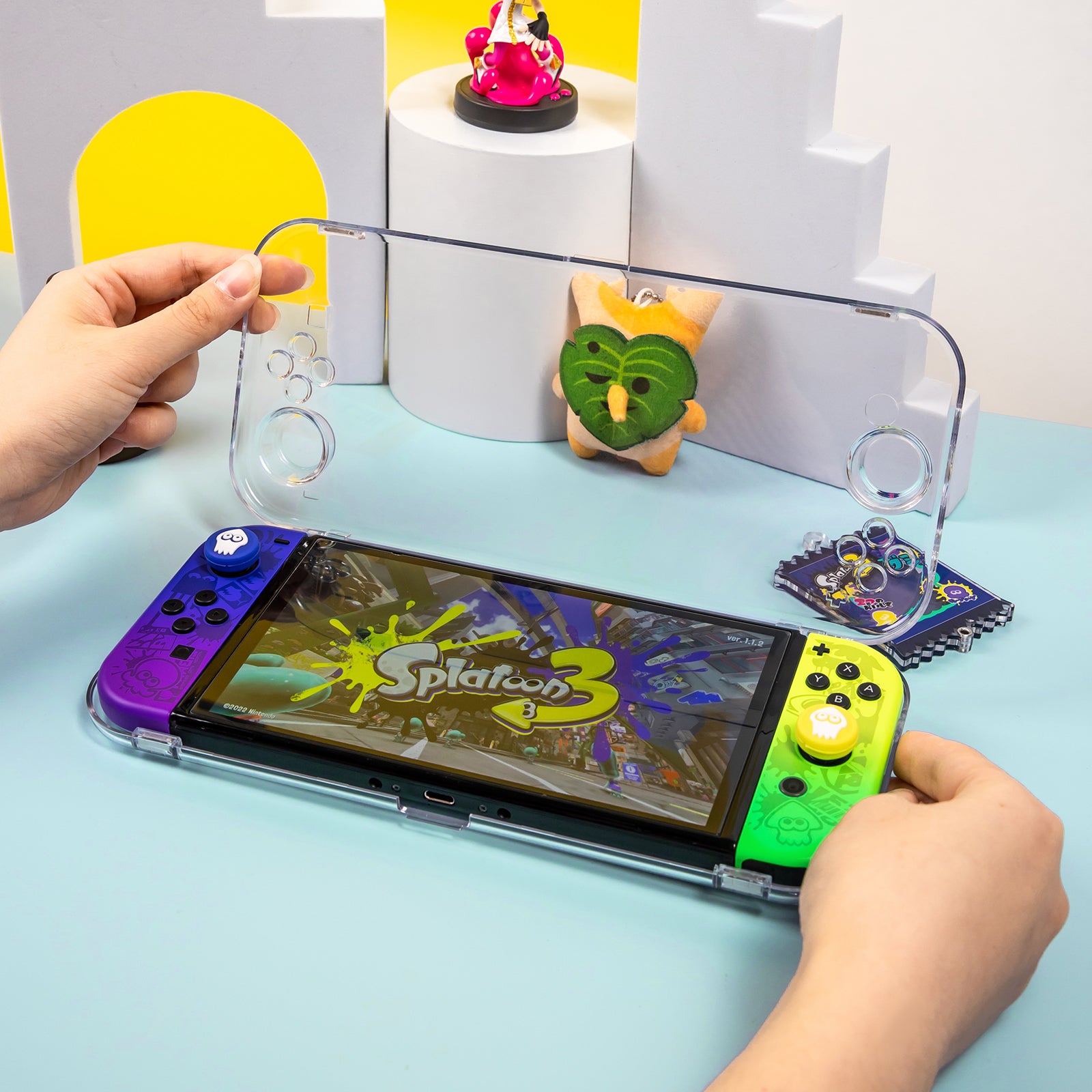 IINE Transparent PC Storage Case for Switch Oled