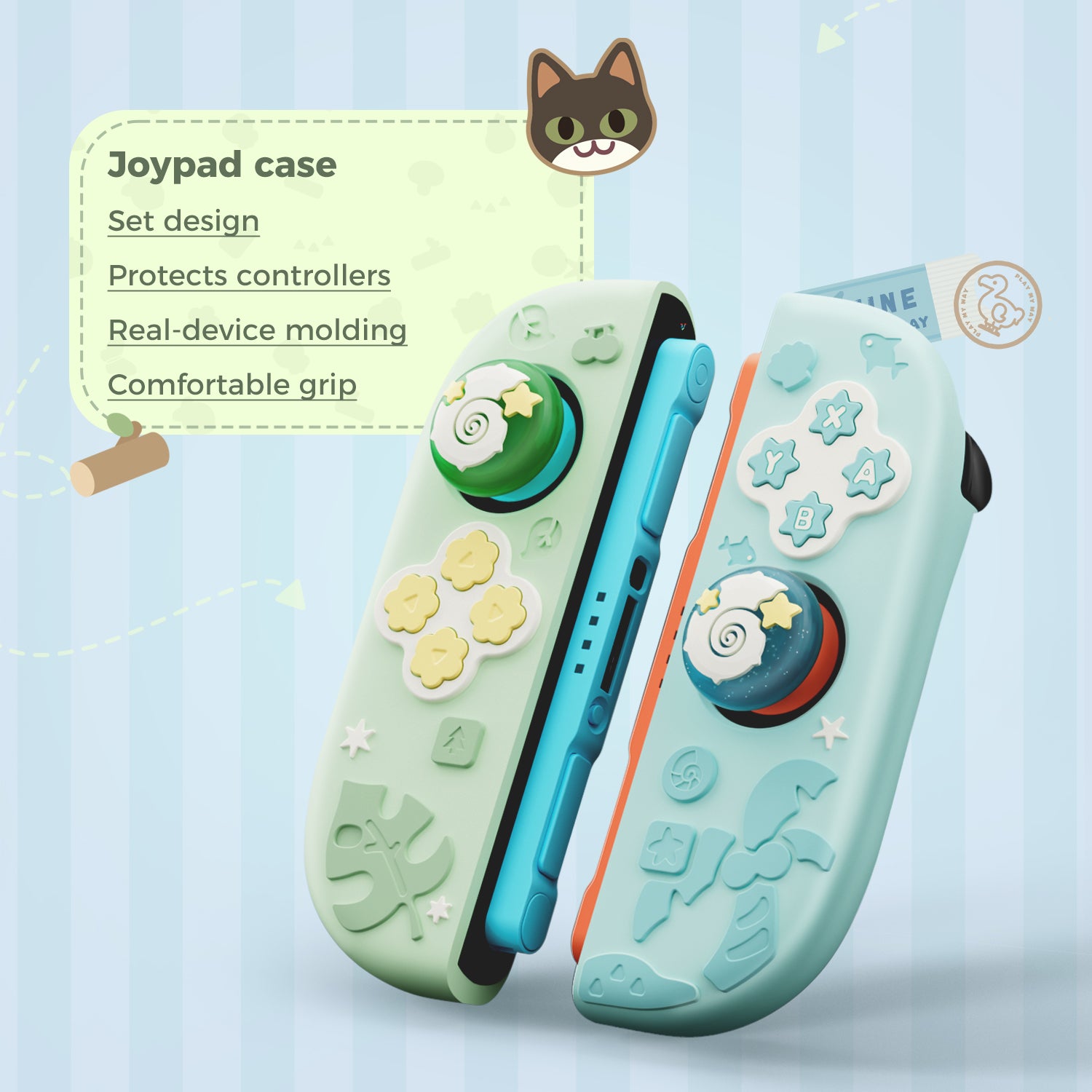 Island Dream Themed Accessories Series for Switch2/Switch1 – Cozy Protective Case, Carrying Case, Controller