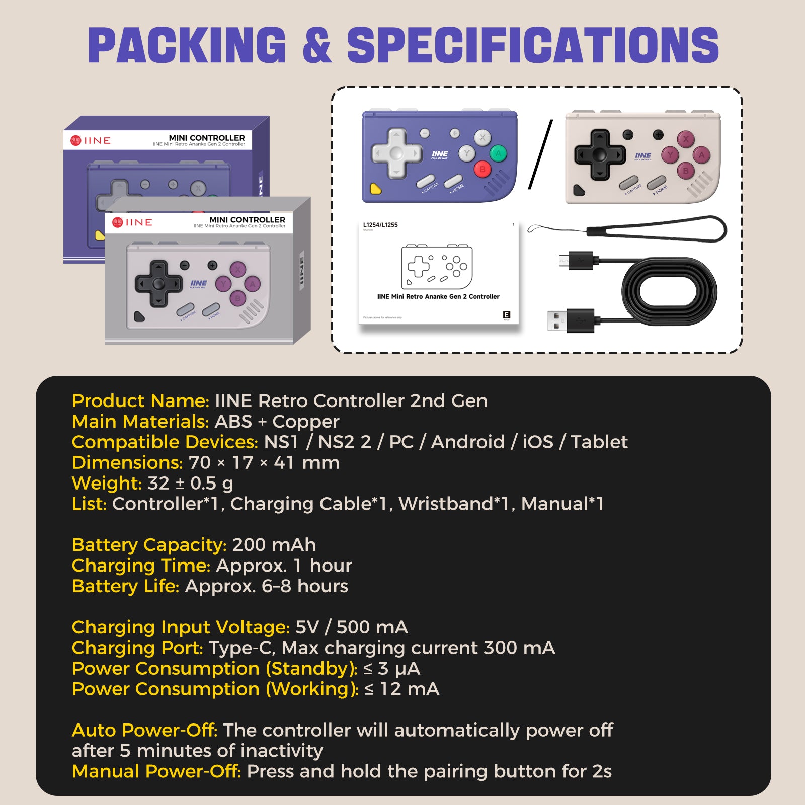IINE Mini Retro Ananke Gen 2 Controller