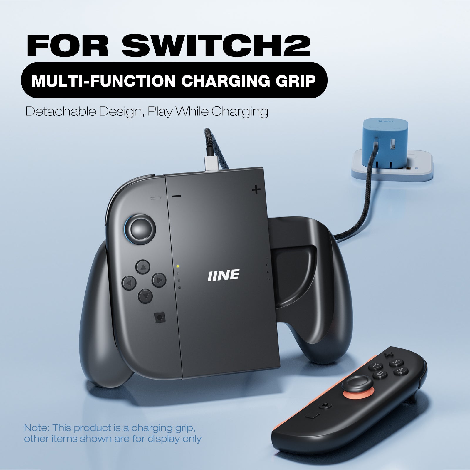 IINE Classical Detachable Multi-function Charging Grip for Switch 2