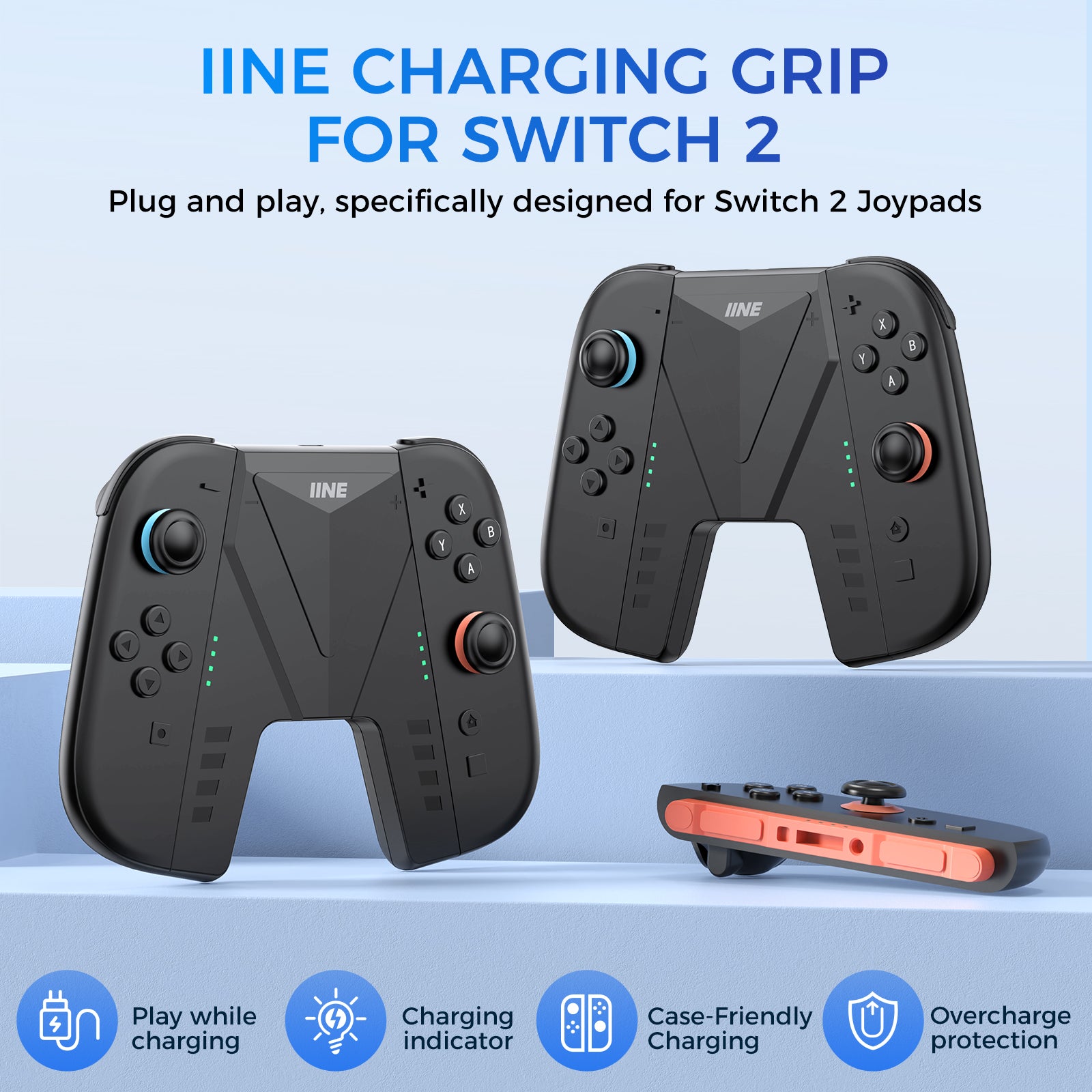 IINE Charging Grip with Battery for Switch 2