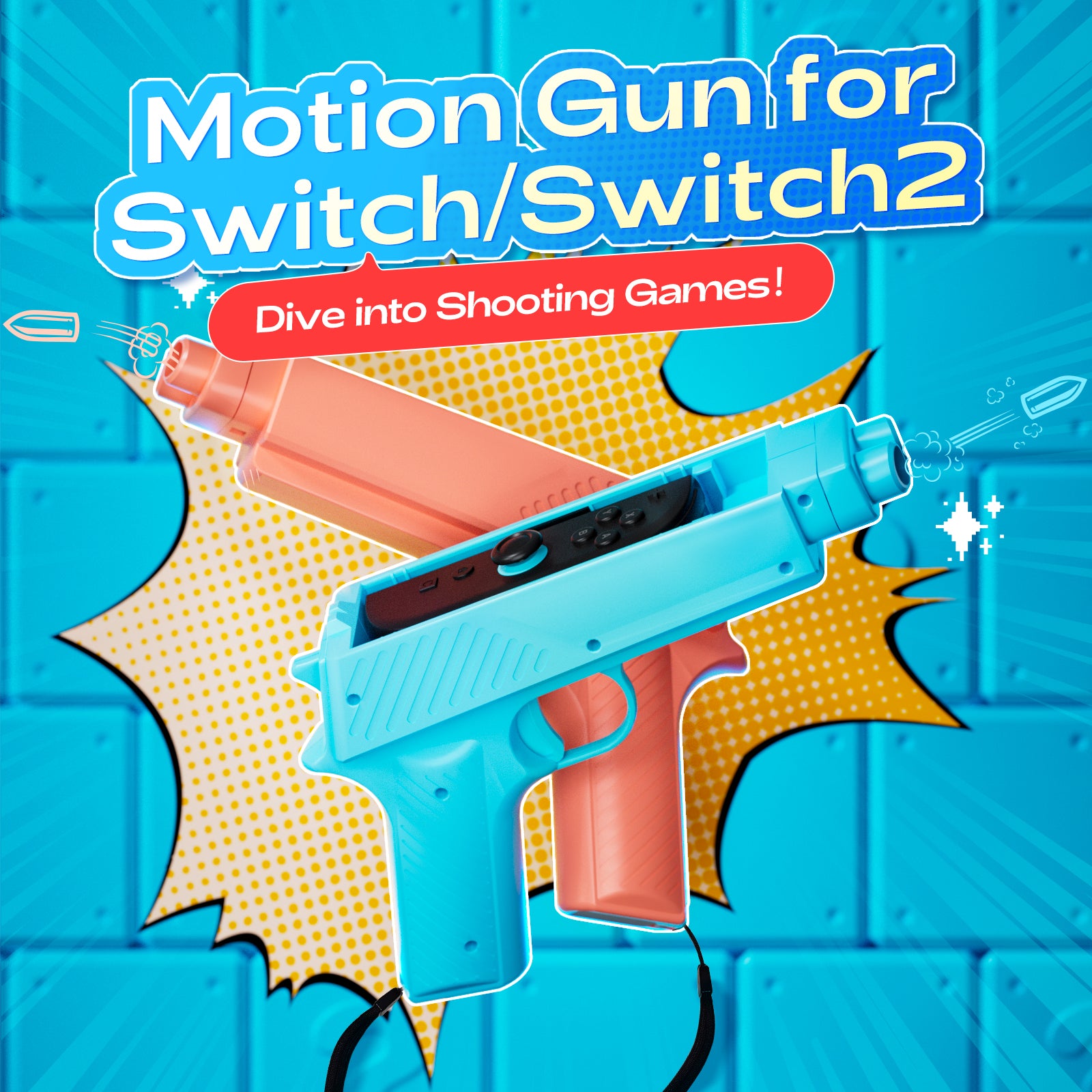 IINE Motion Gun Grip for Switch 2 & Switch 1