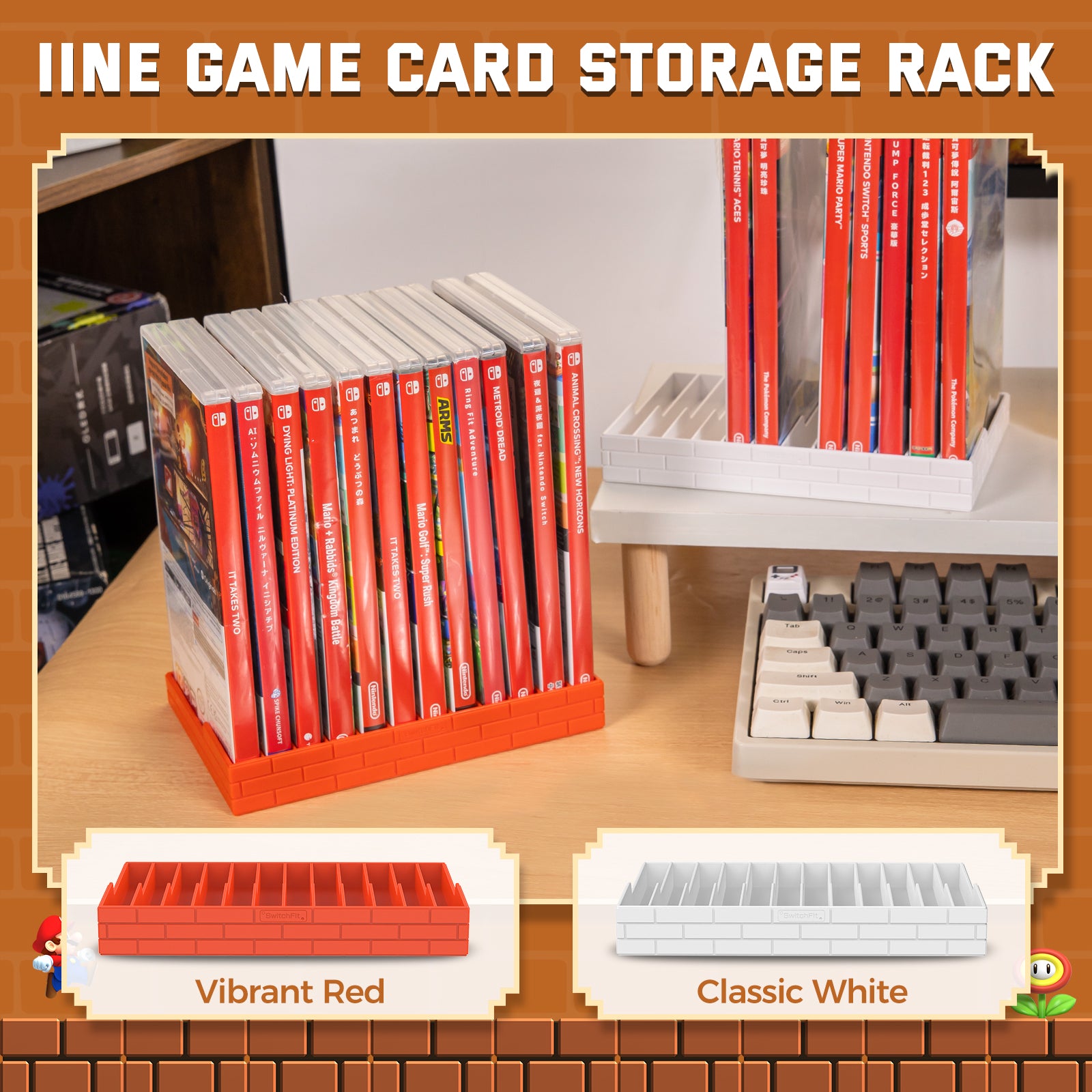 IINE Game Card Storage Rack