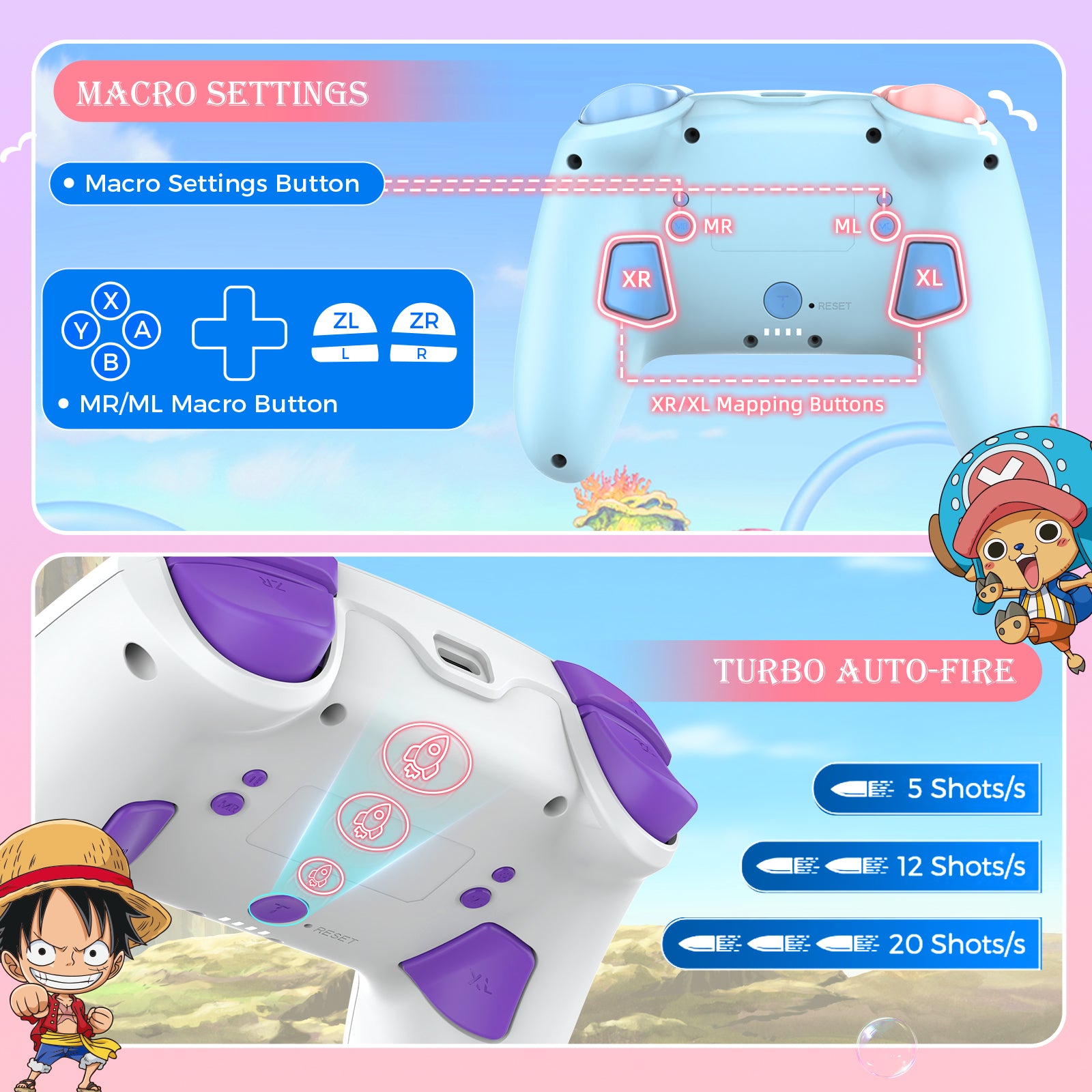 IINE Cartoon Joypad Wireless Controller for Nintendo Swtich/Lite/OLED