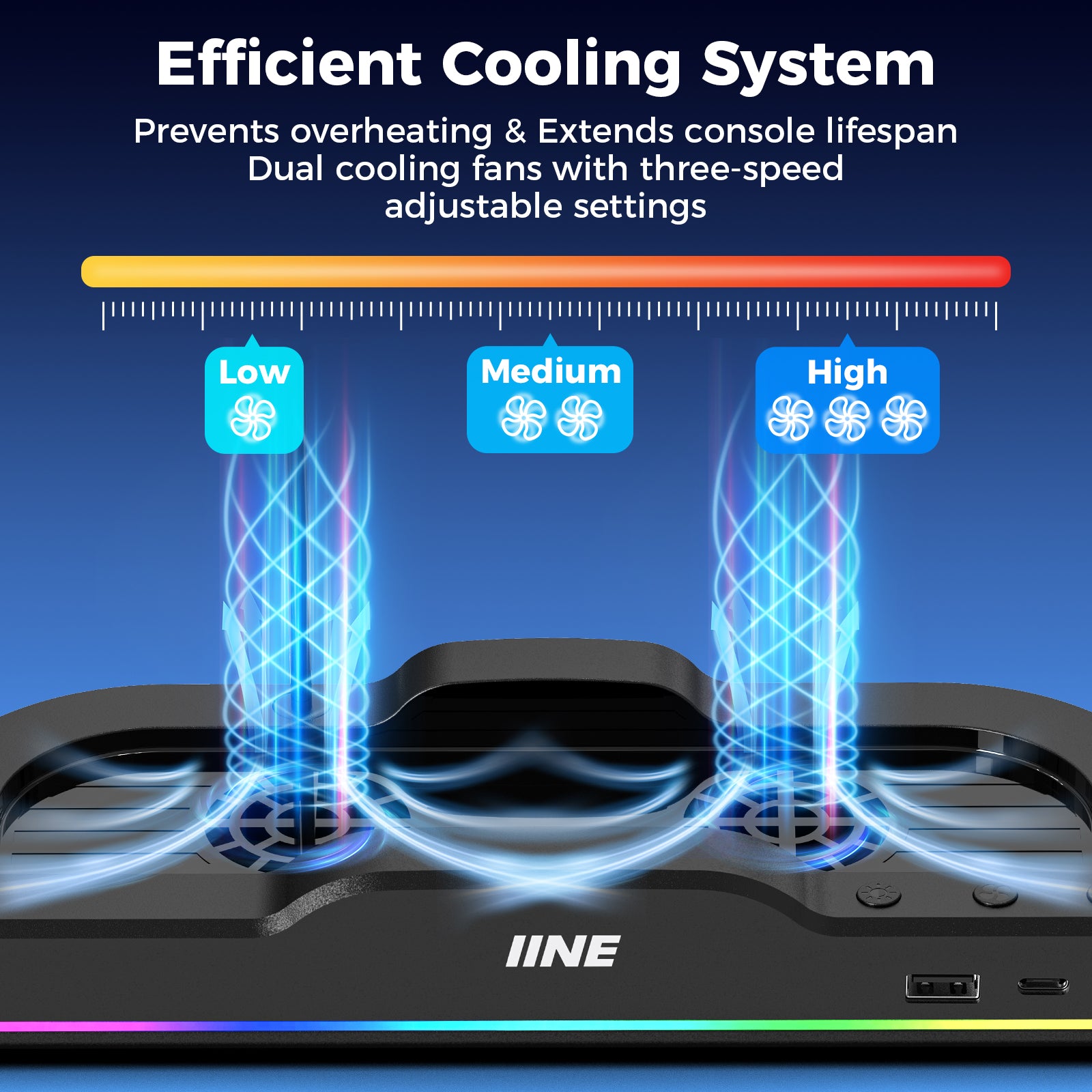 IINE RGB Cooling Base for Switch 2