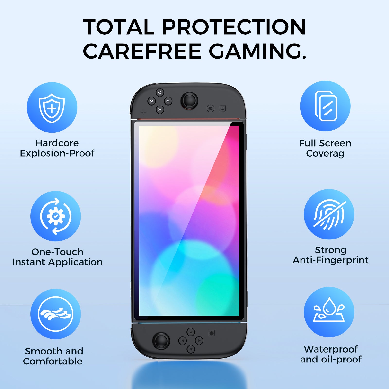 IINE Tempered Glass Screen Protector with Auxiliary device for Switch 2